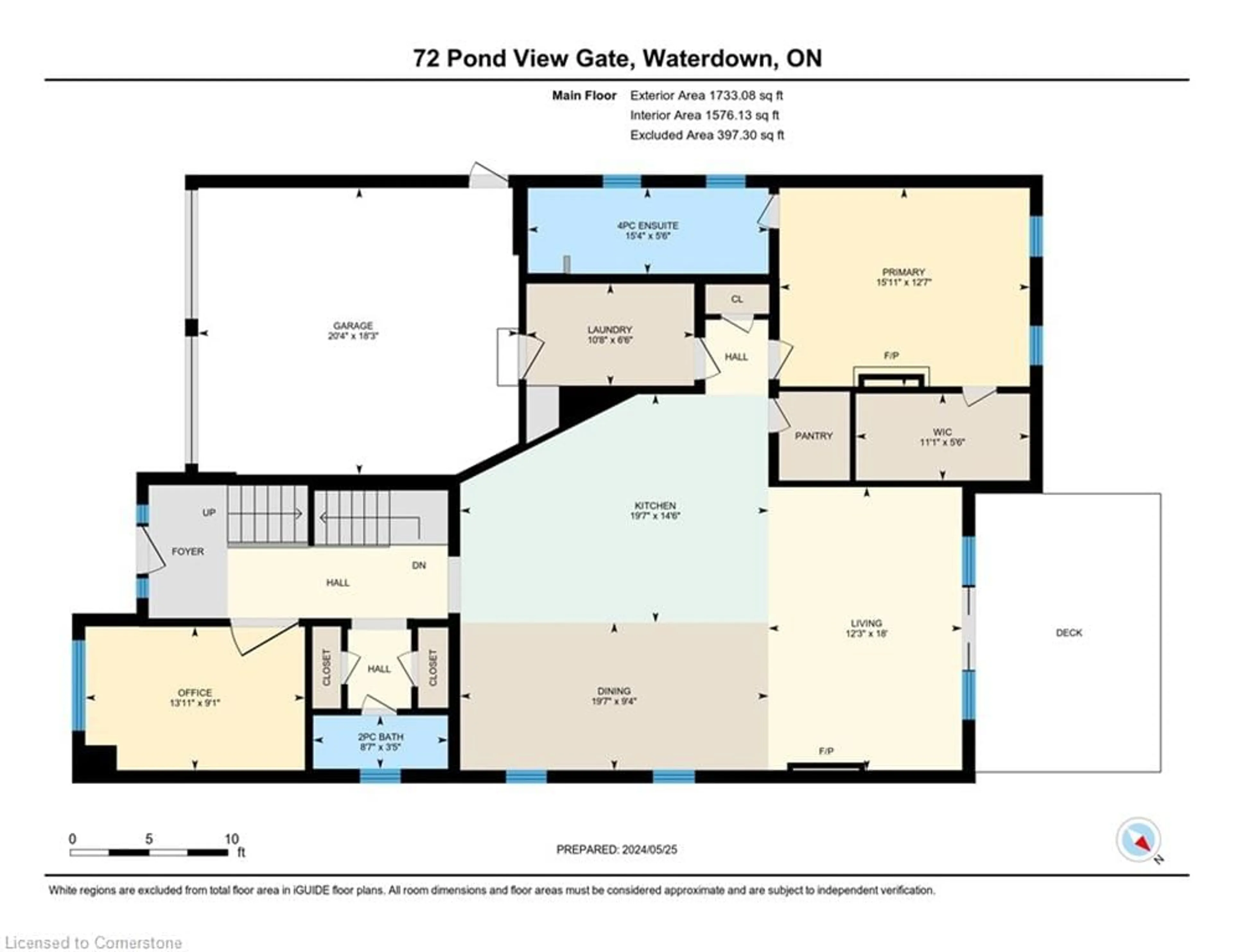 Floor plan for 72 Pond View Gate, Waterdown Ontario L8B 2A1