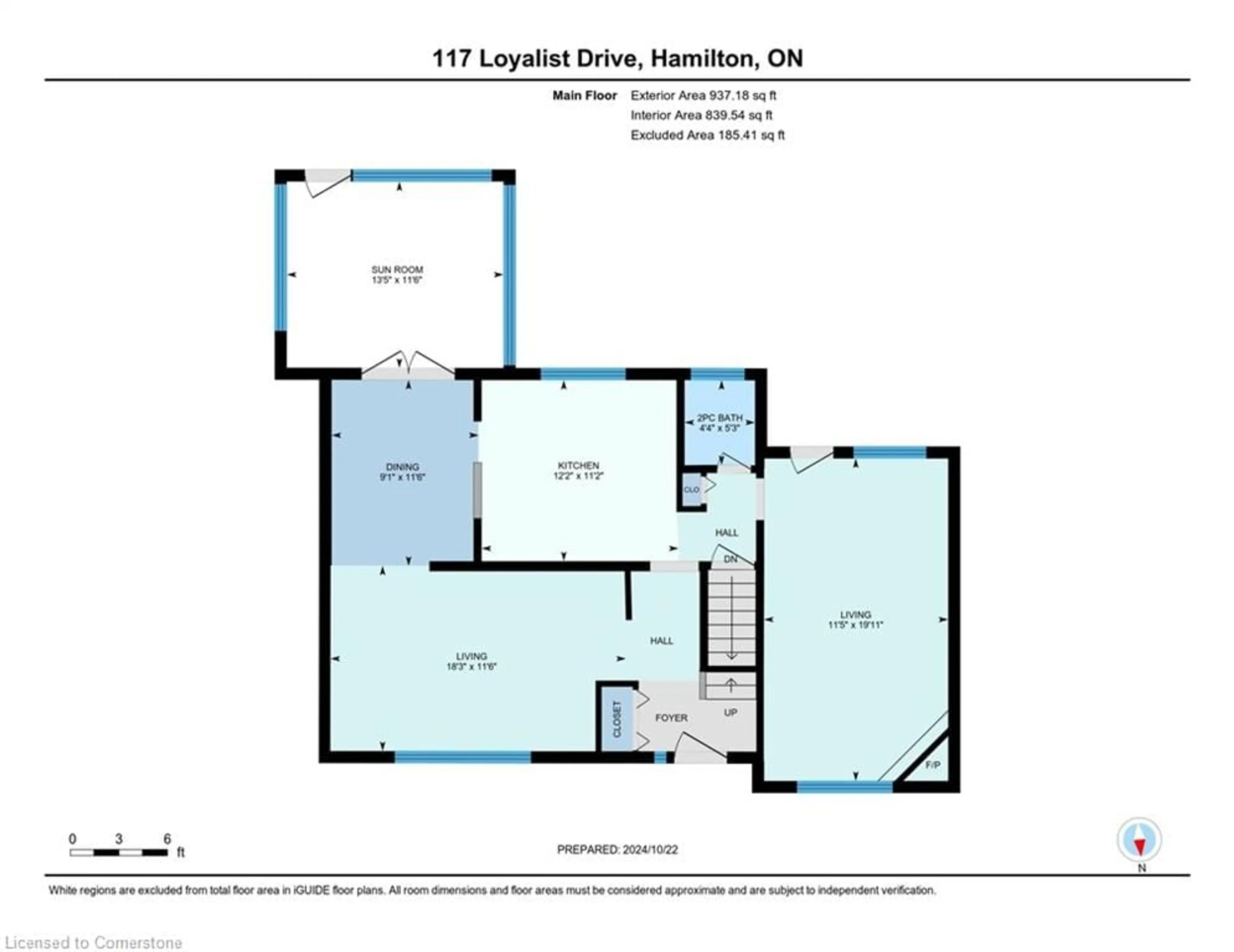 Floor plan for 117 Loyalist Dr, Hamilton Ontario L8K 4J5