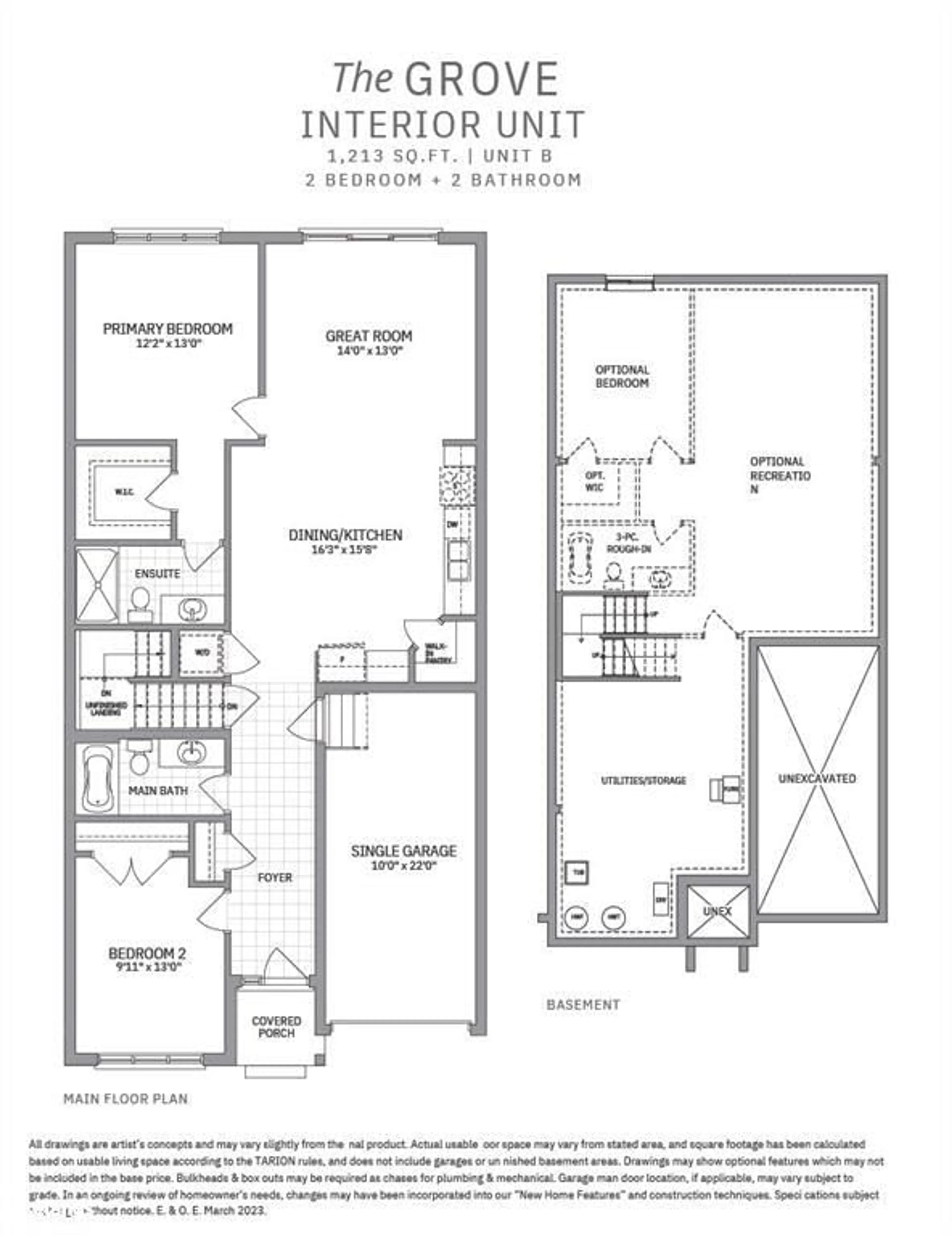 Floor plan for UNIT 10 Telford Trail, Georgian Bluffs Ontario N0H 1S0