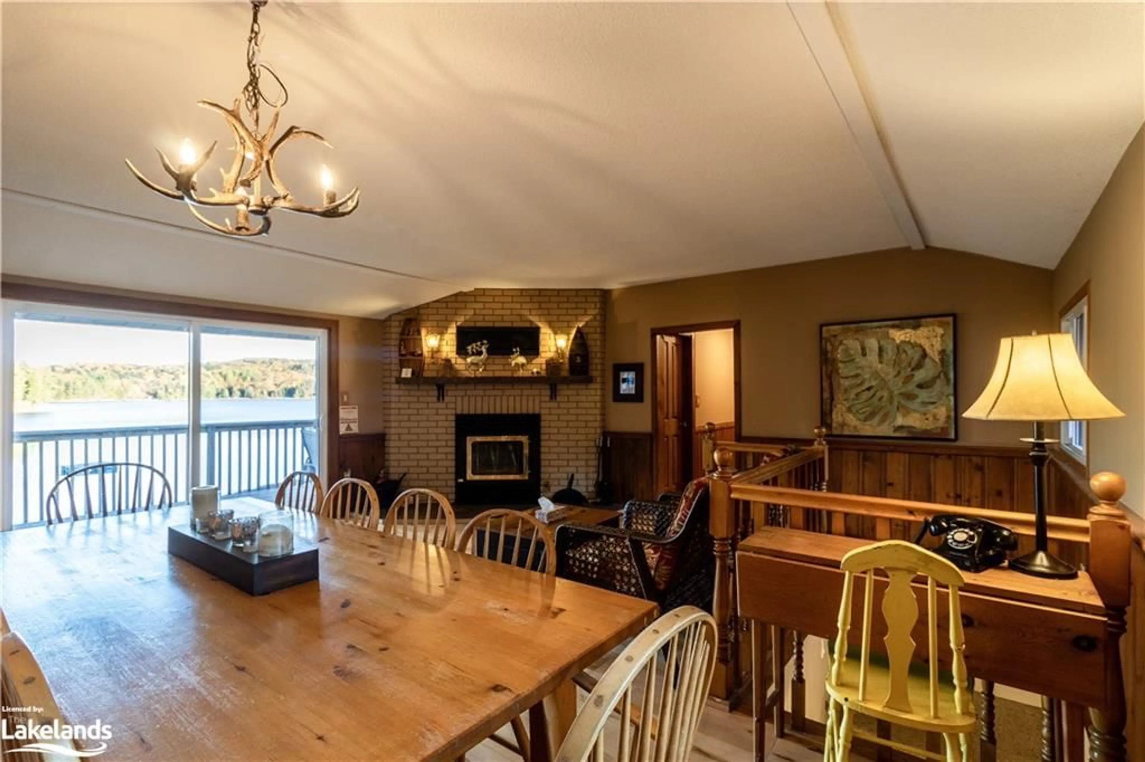 Dining room, wood floors, cottage for 1317 Sullivan Dr, Haliburton Ontario K0M 1S0