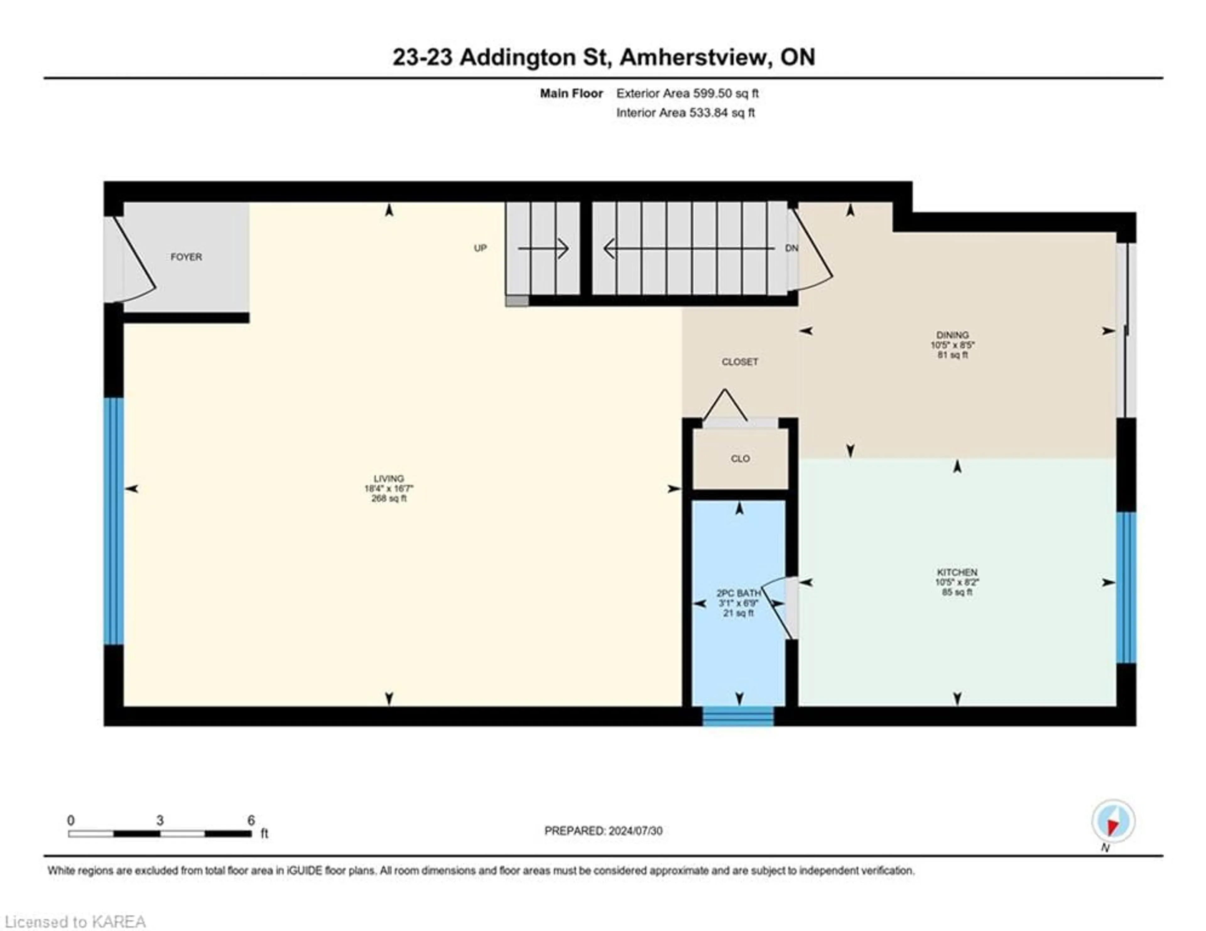 Floor plan for 23 Addington St #23, Amherstview Ontario K7N 1C6