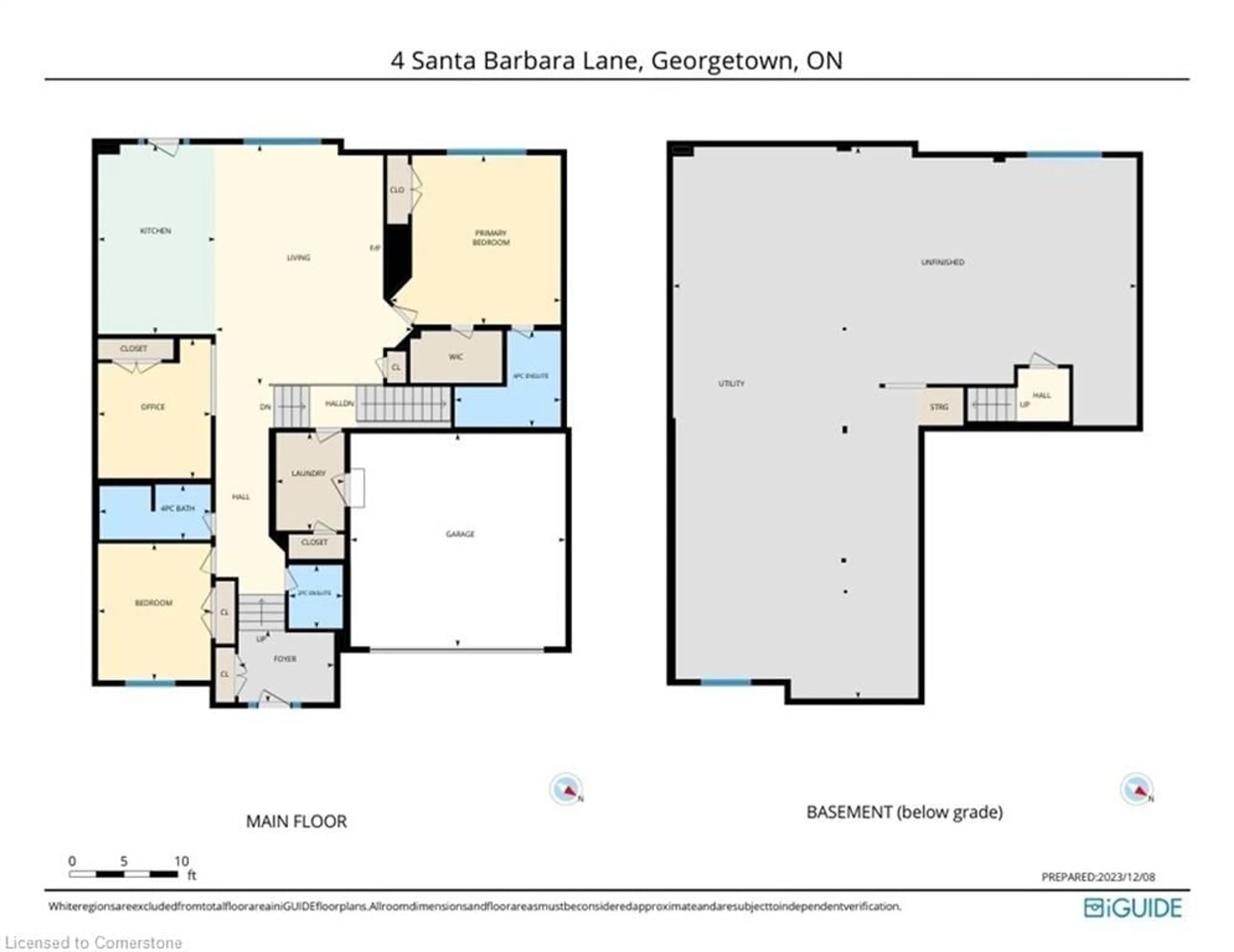 Floor plan for 4 Santa Barbara Lane, Georgetown Ontario L7G 0P7