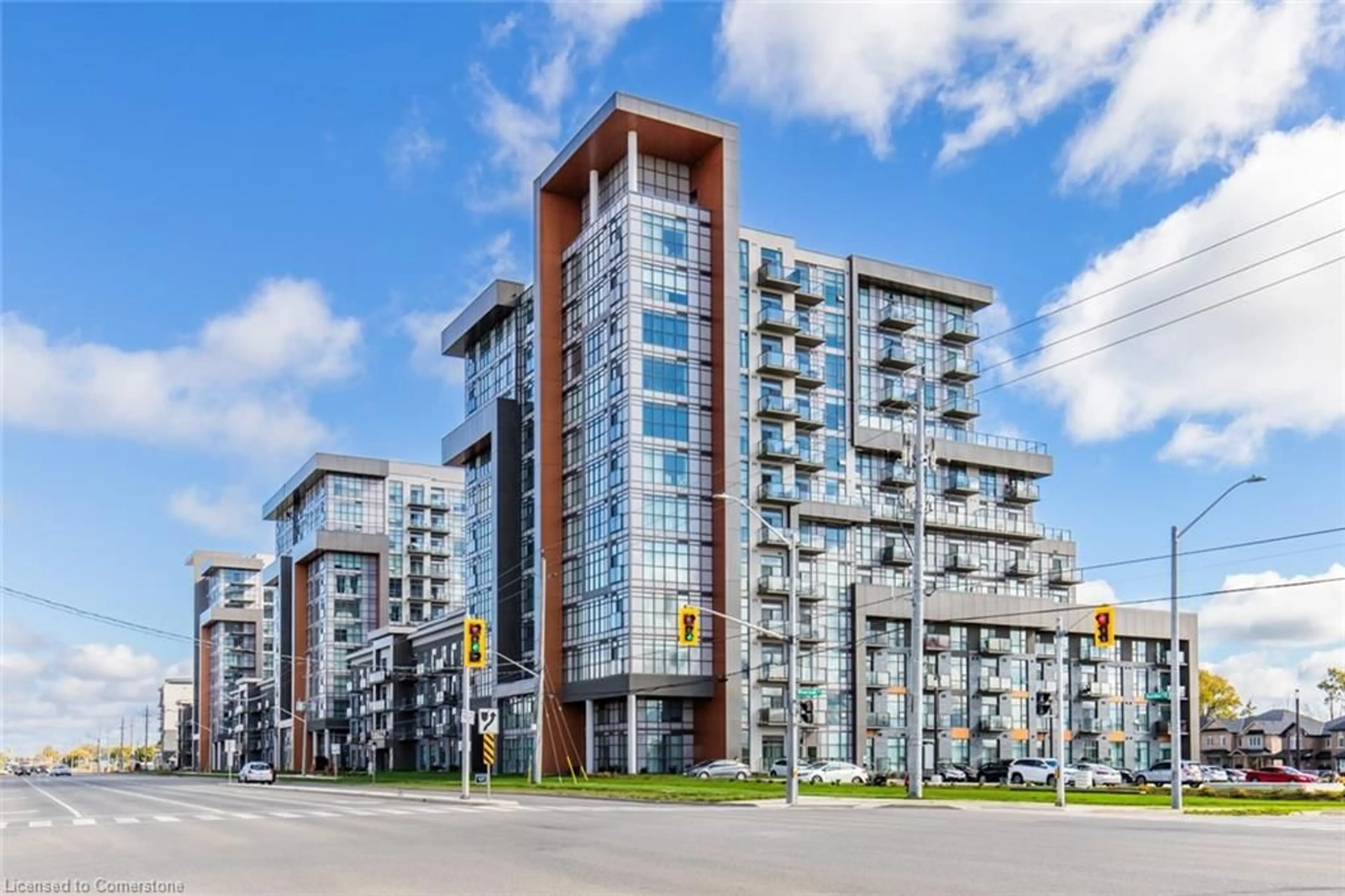 A pic from exterior of the house or condo, the front or back of building for 450 Dundas St #407, Waterdown Ontario L8B 1Z2