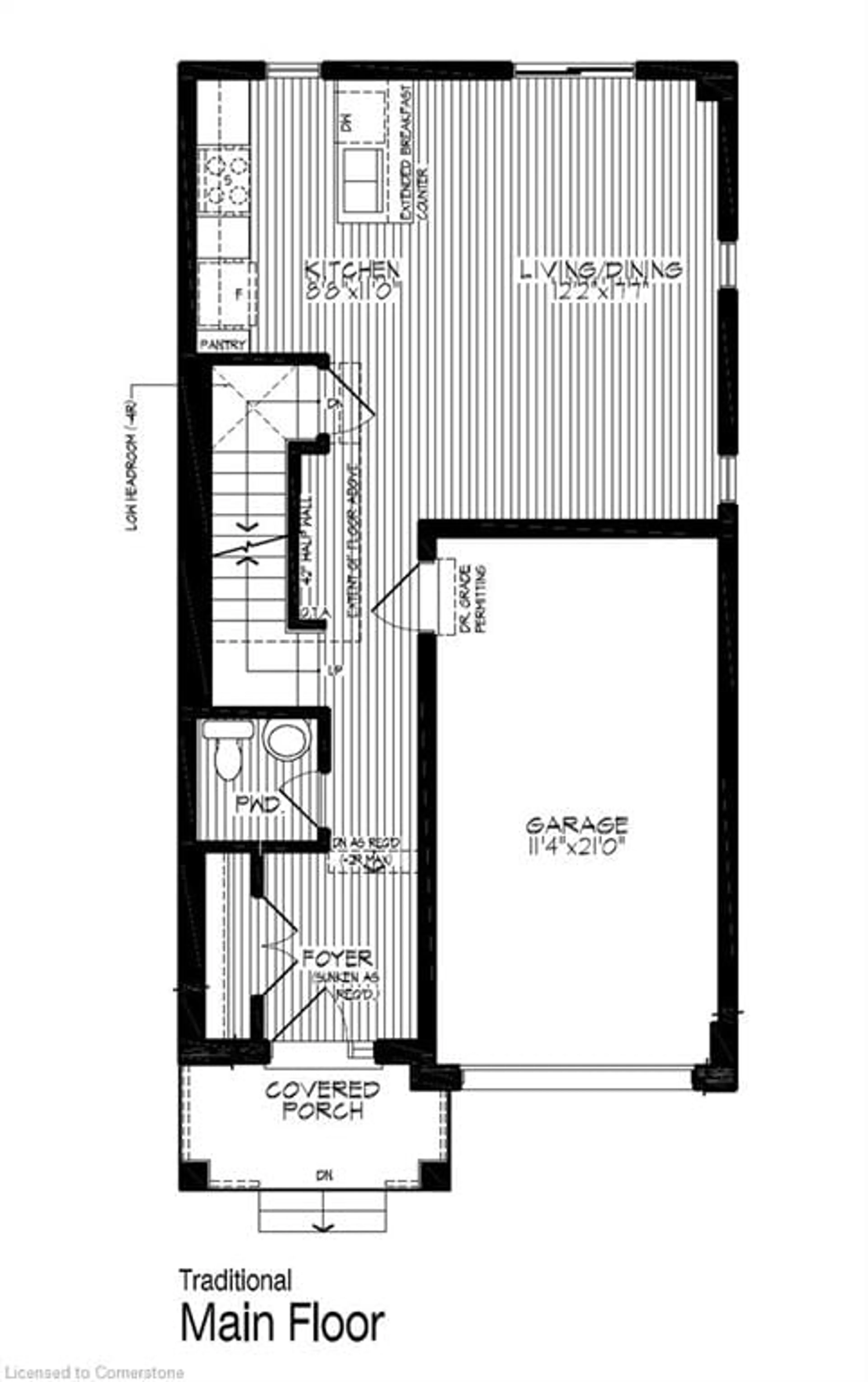 Floor plan for 15 Pine Warbler St #Lot 0004, Kitchener Ontario N2P 0K7