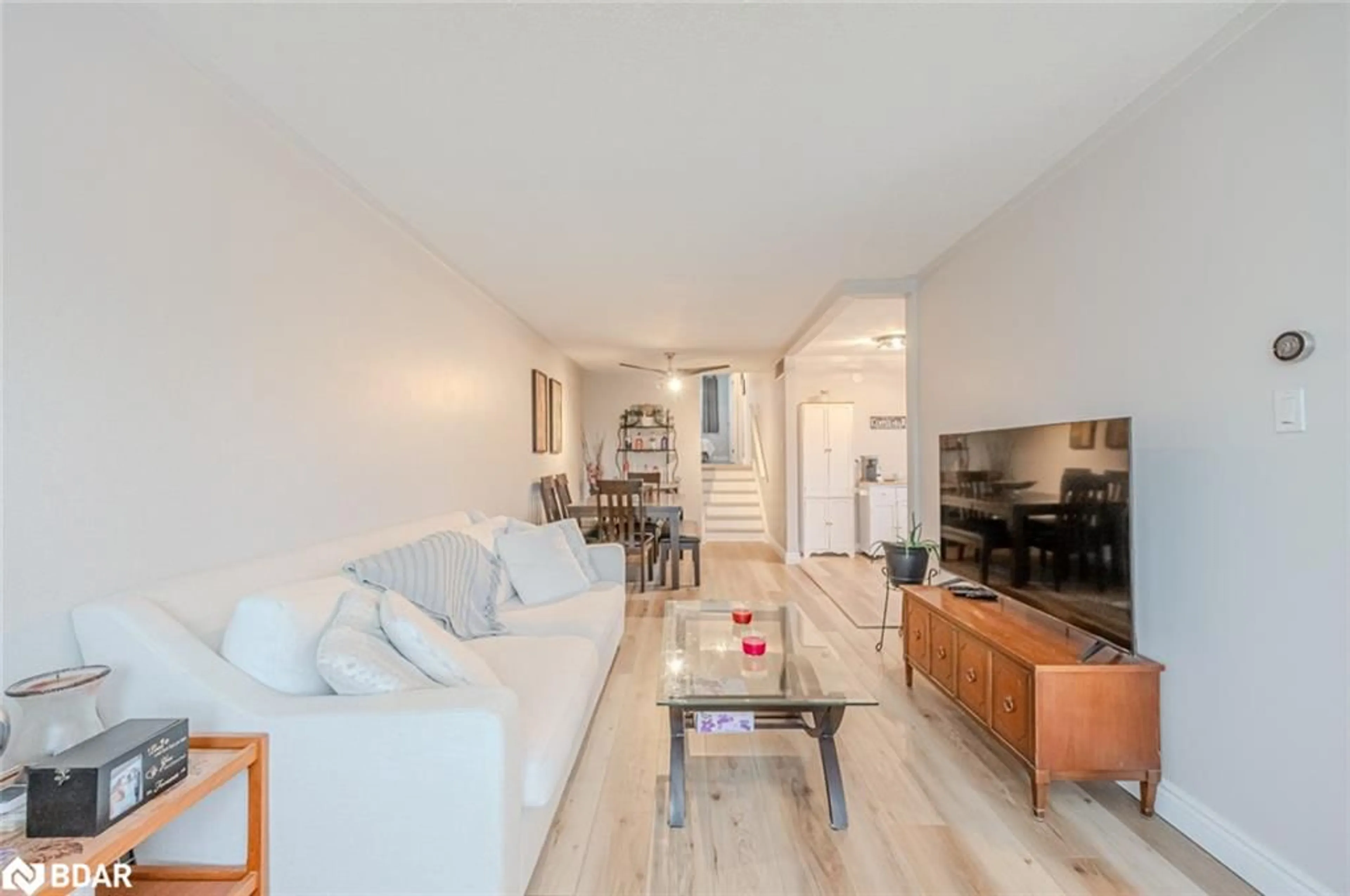 Living room, wood floors for 24B Bernick Dr, Barrie Ontario L4M 5J5