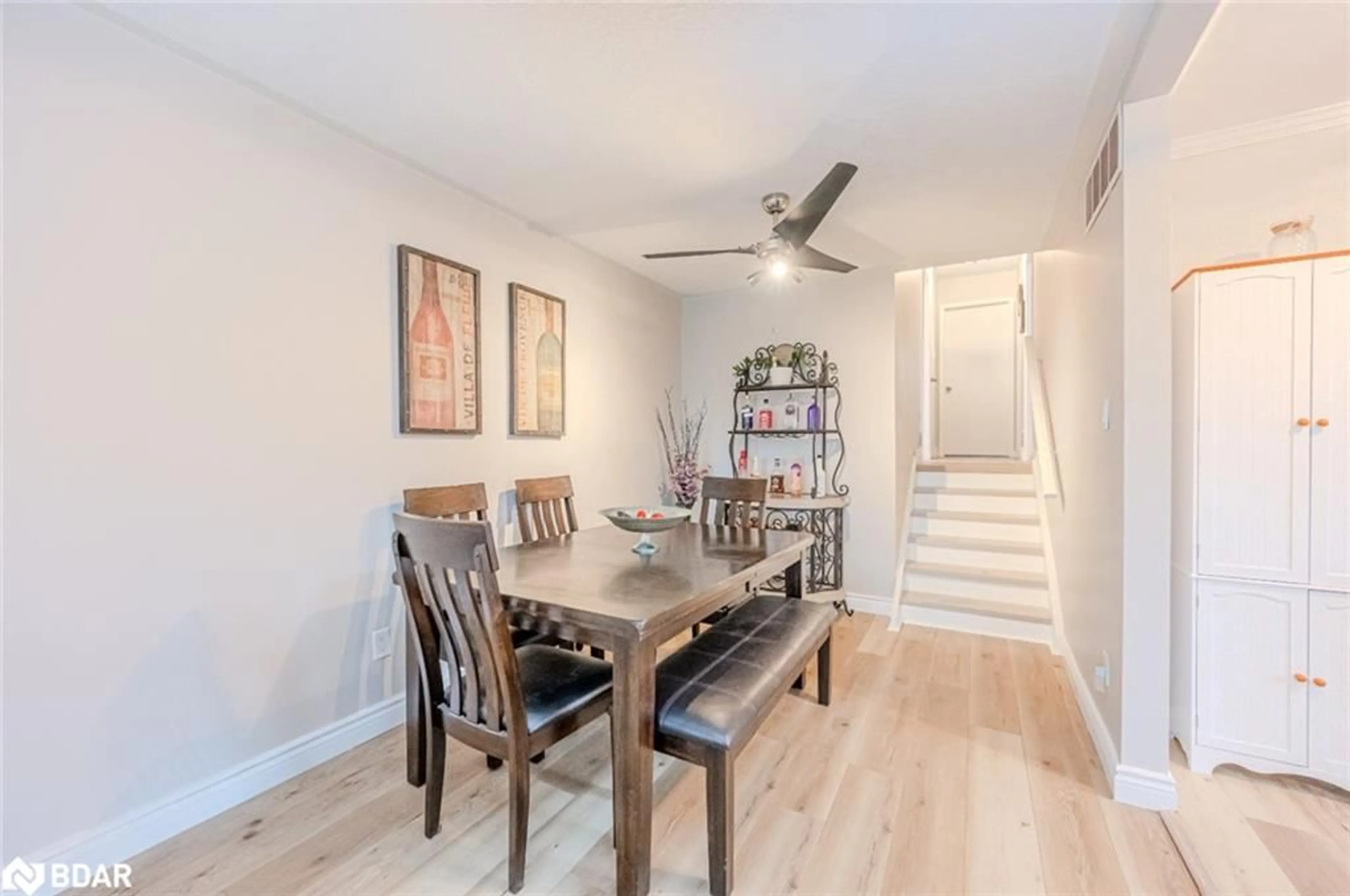 Dining room, wood floors, cottage for 24B Bernick Dr, Barrie Ontario L4M 5J5