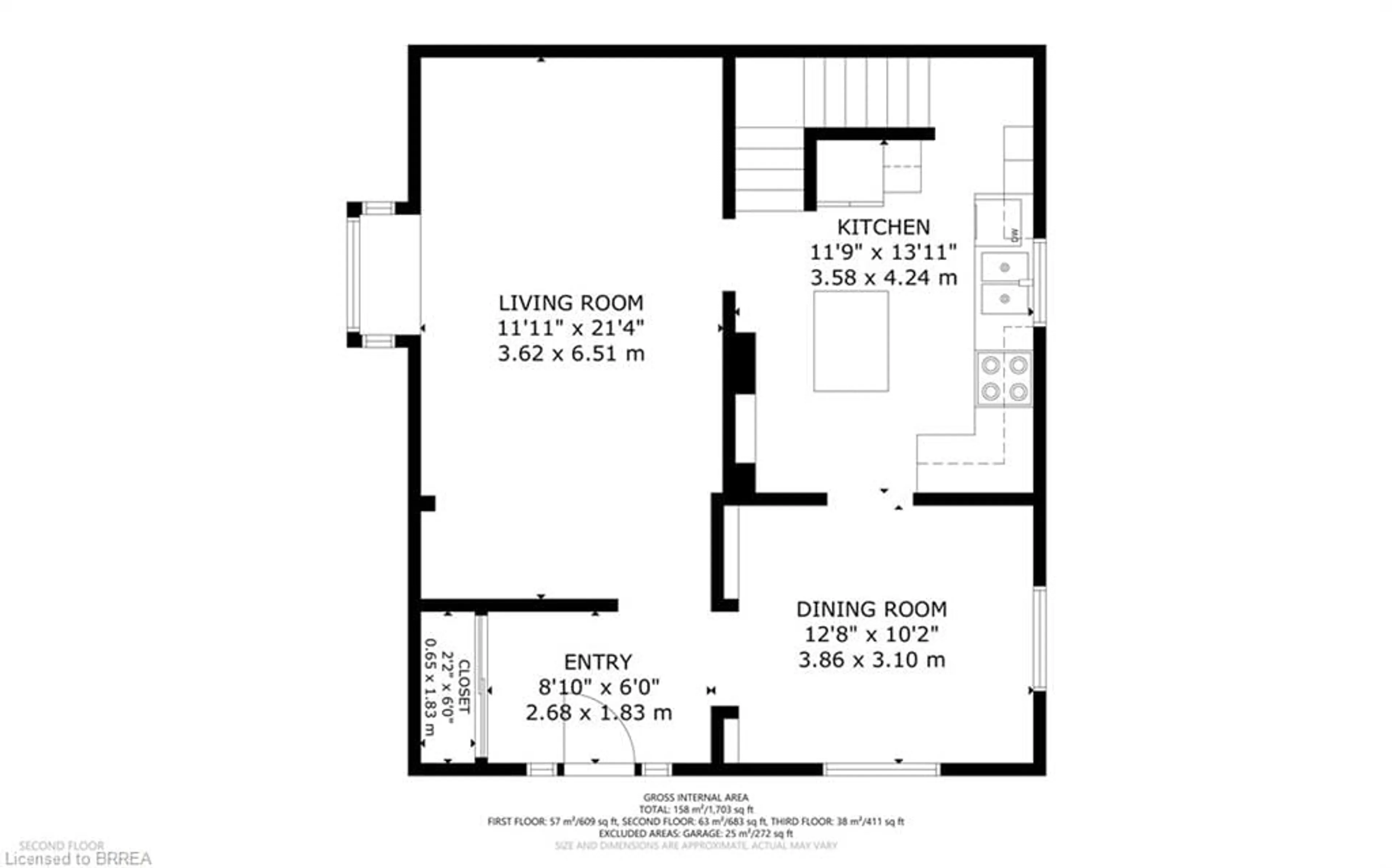 Floor plan for 534 Mount Pleasant Rd, Brantford Ontario N3T 5L5