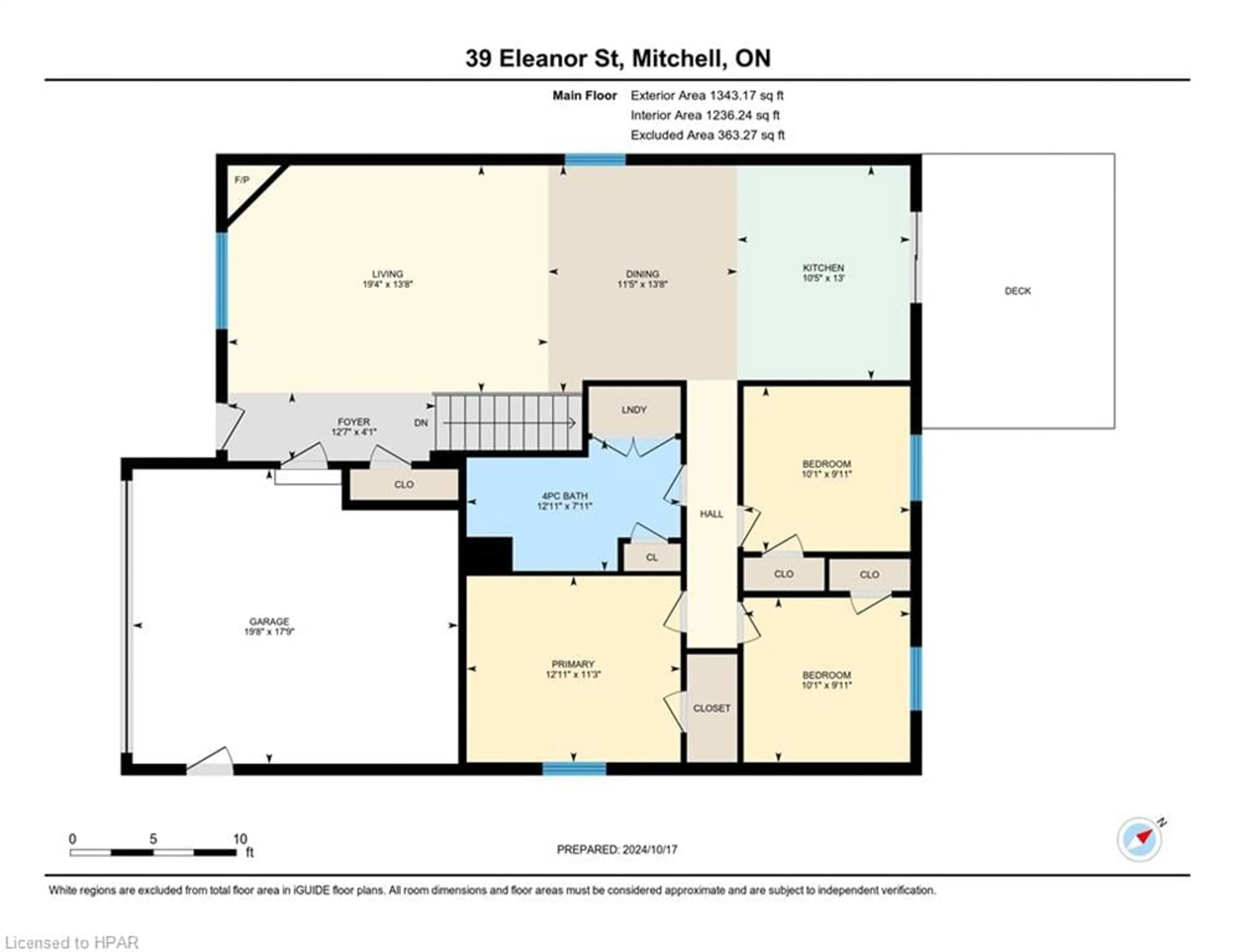 Floor plan for 39 Eleanor St, Mitchell Ontario N0K 1N0