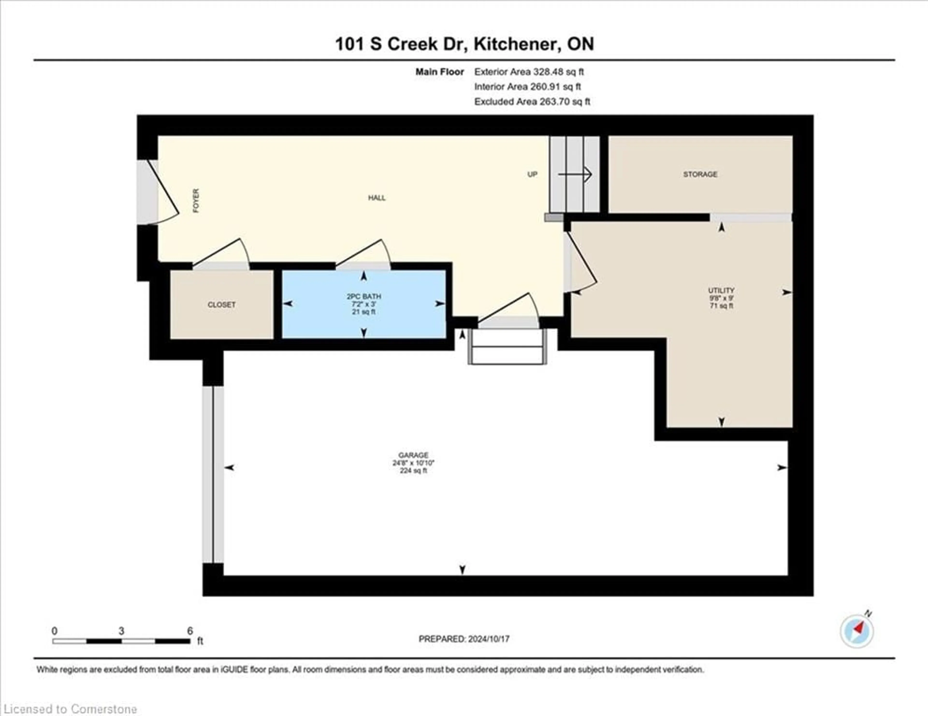 Floor plan for 101 South Creek Drive, Kitchener Ontario N2P 2N3