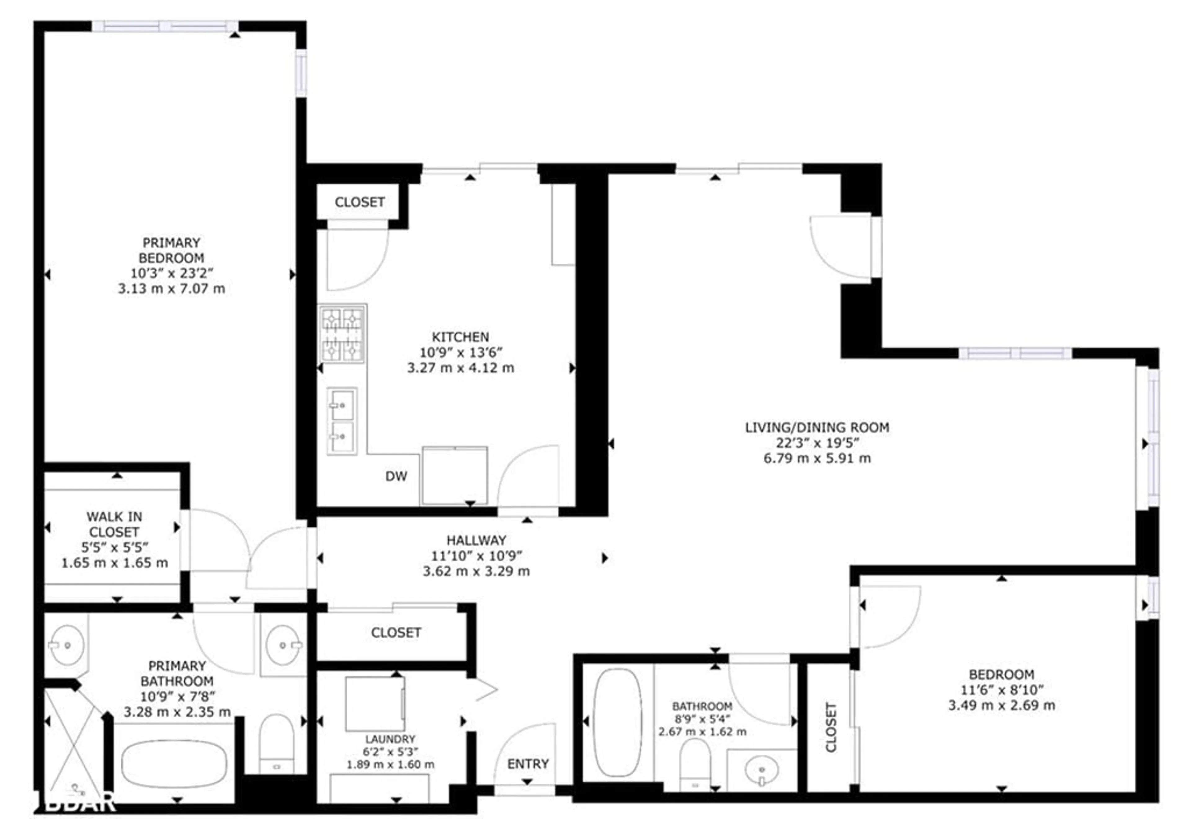 Floor plan for 50 Rivermill Blvd #204, Lindsay Ontario K9V 6C1