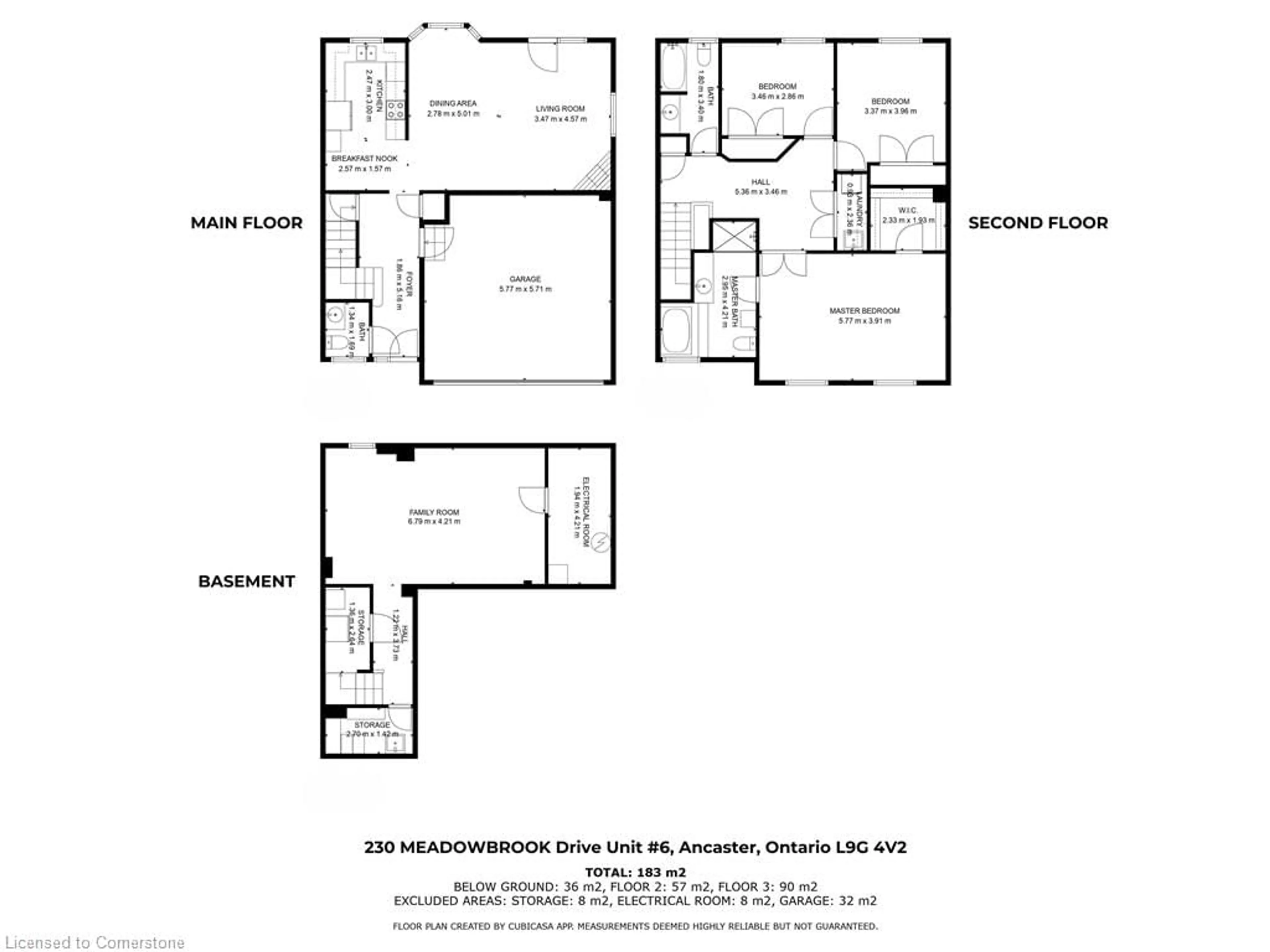 Floor plan for 230 Meadowbrook Dr #6, Ancaster Ontario L9G 4V2