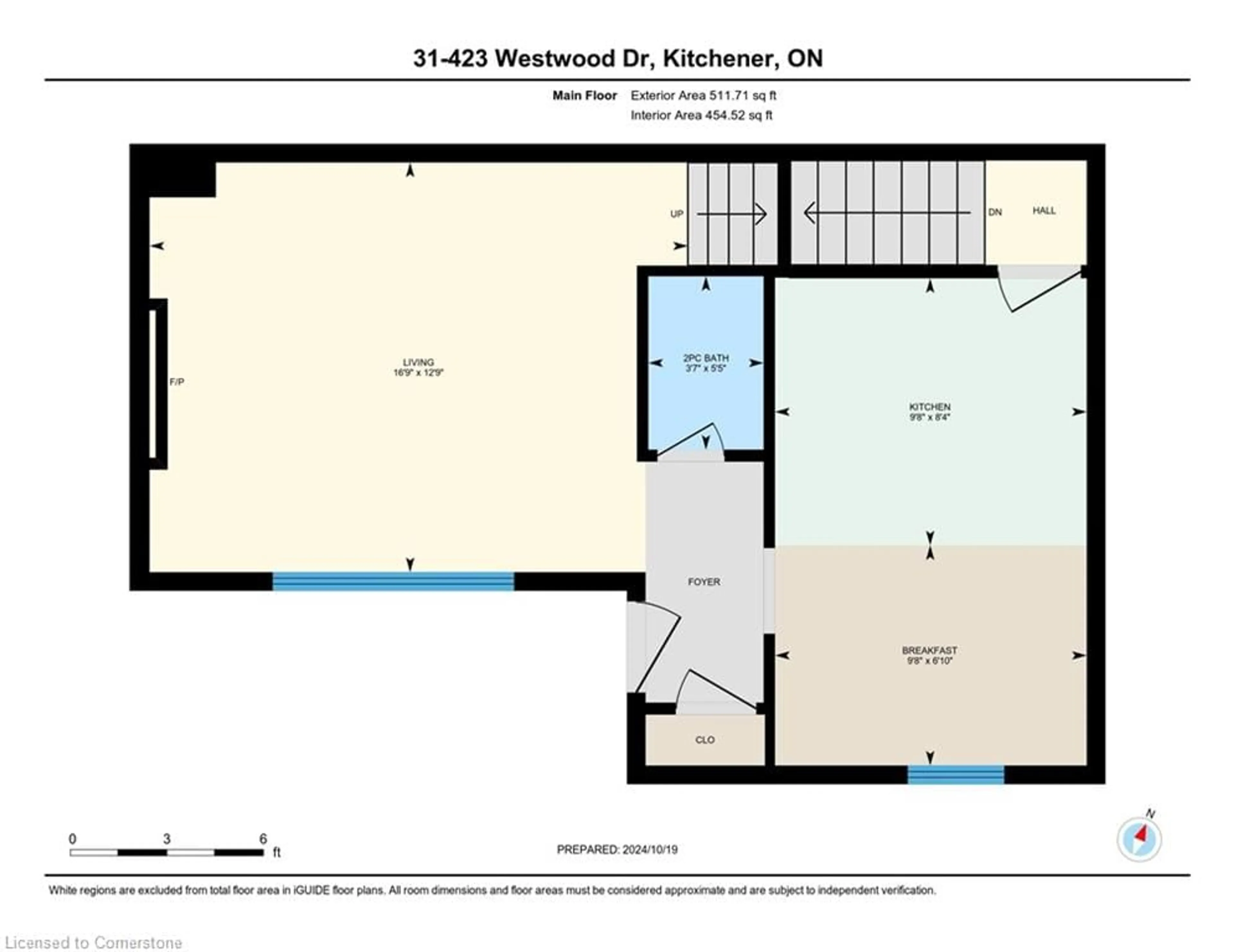 Floor plan for 423 Westwood Dr #31, Kitchener Ontario N2M 5B5