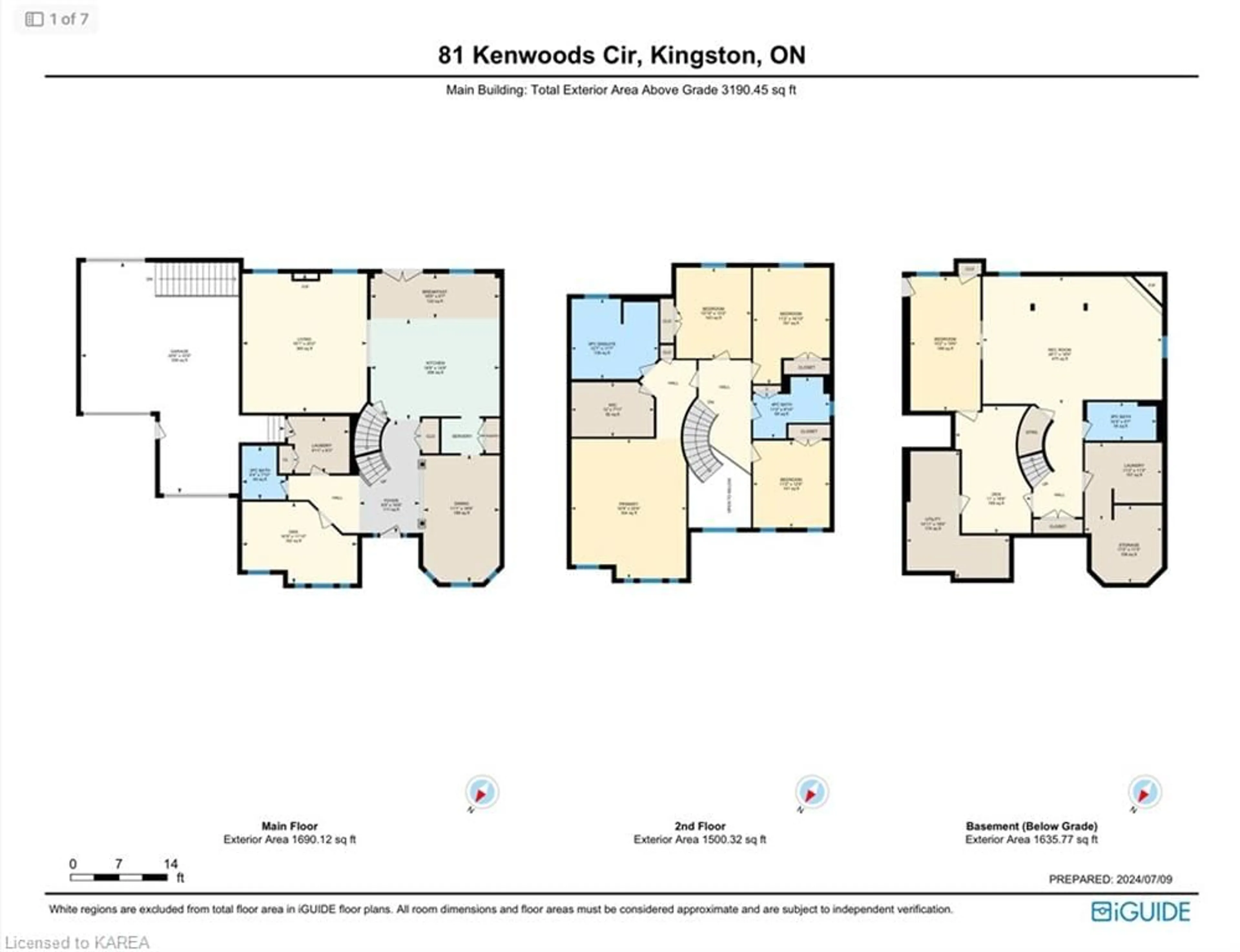 Floor plan for 81 Kenwoods Cir, Kingston Ontario K7K 6Y2