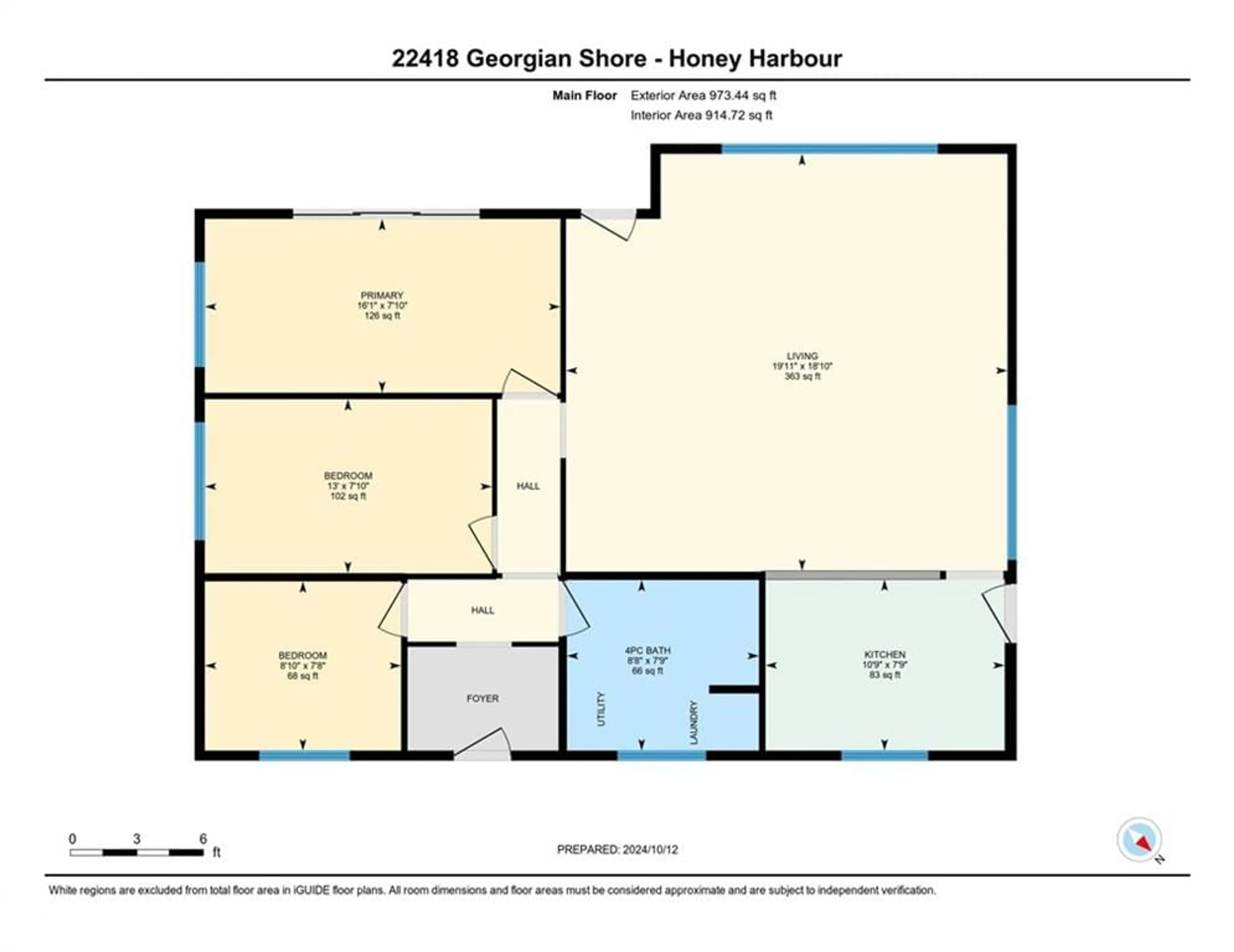 Floor plan for 22418 Georgian Bay Shore, Honey Harbour Ontario P0E 1E0