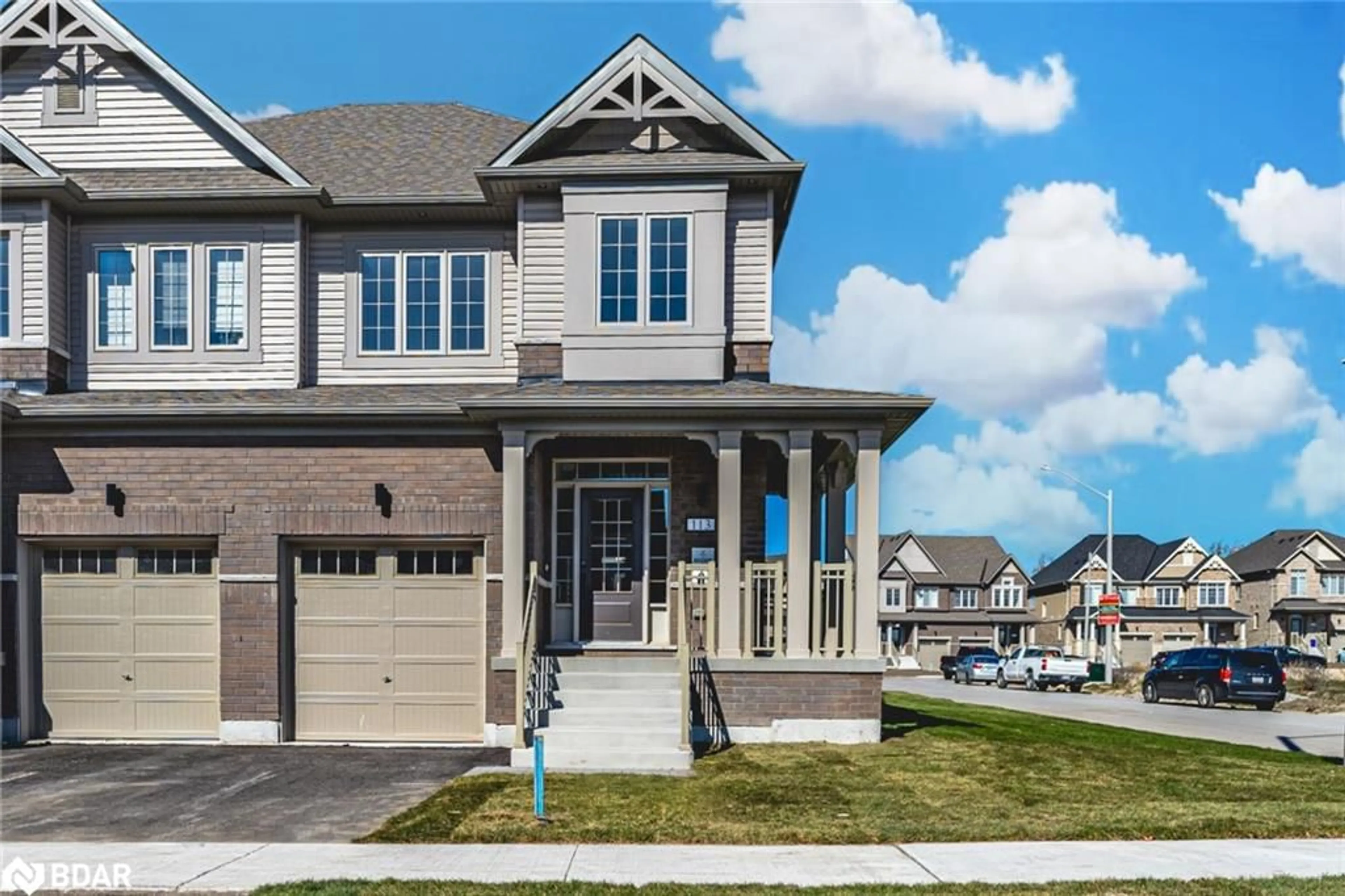 Frontside or backside of a home, the street view for 113 Sagewood Ave, Barrie Ontario L9J 0K5