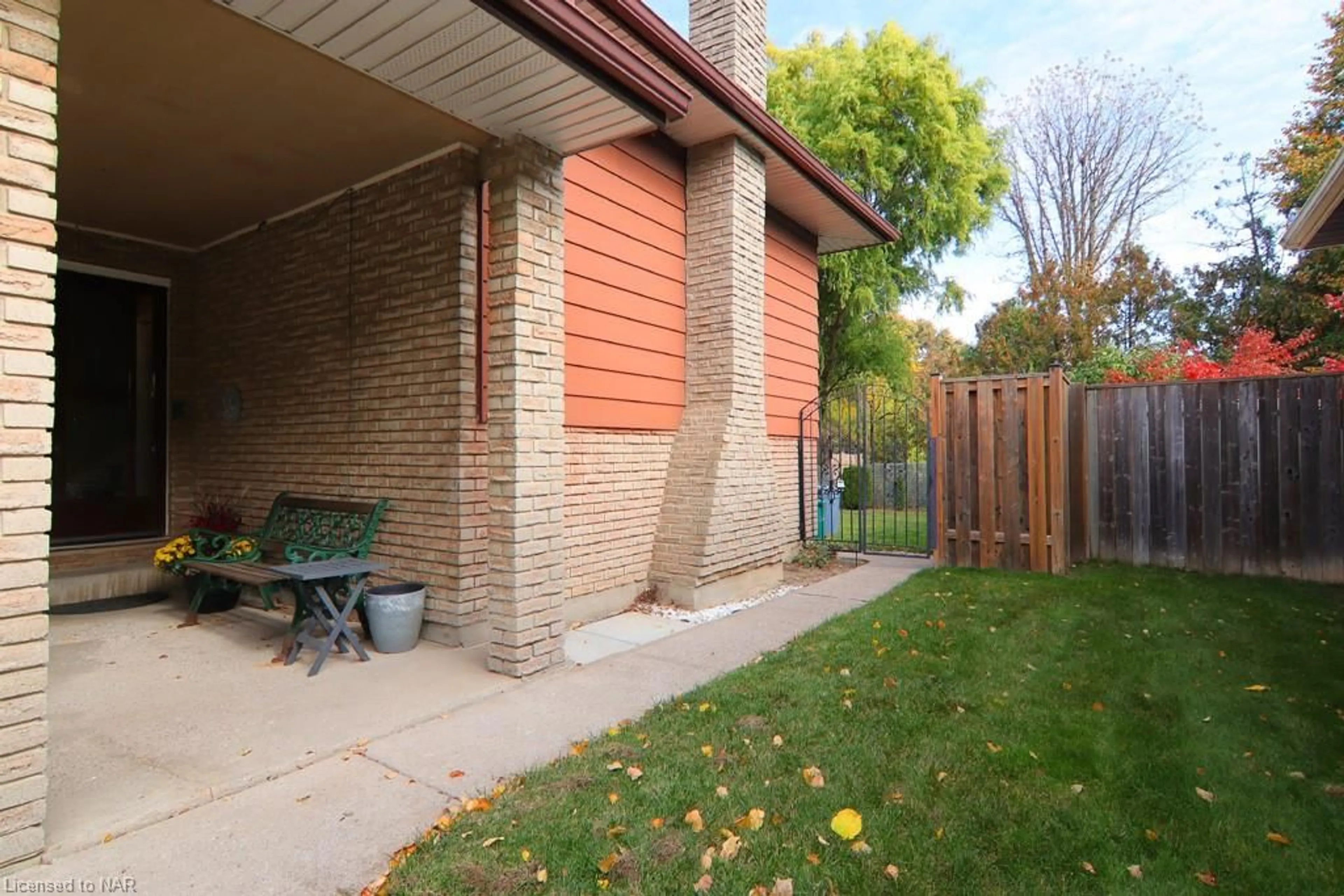 Patio, the fenced backyard for 32 Ramsey St, St. Catharines Ontario L2N 2K1