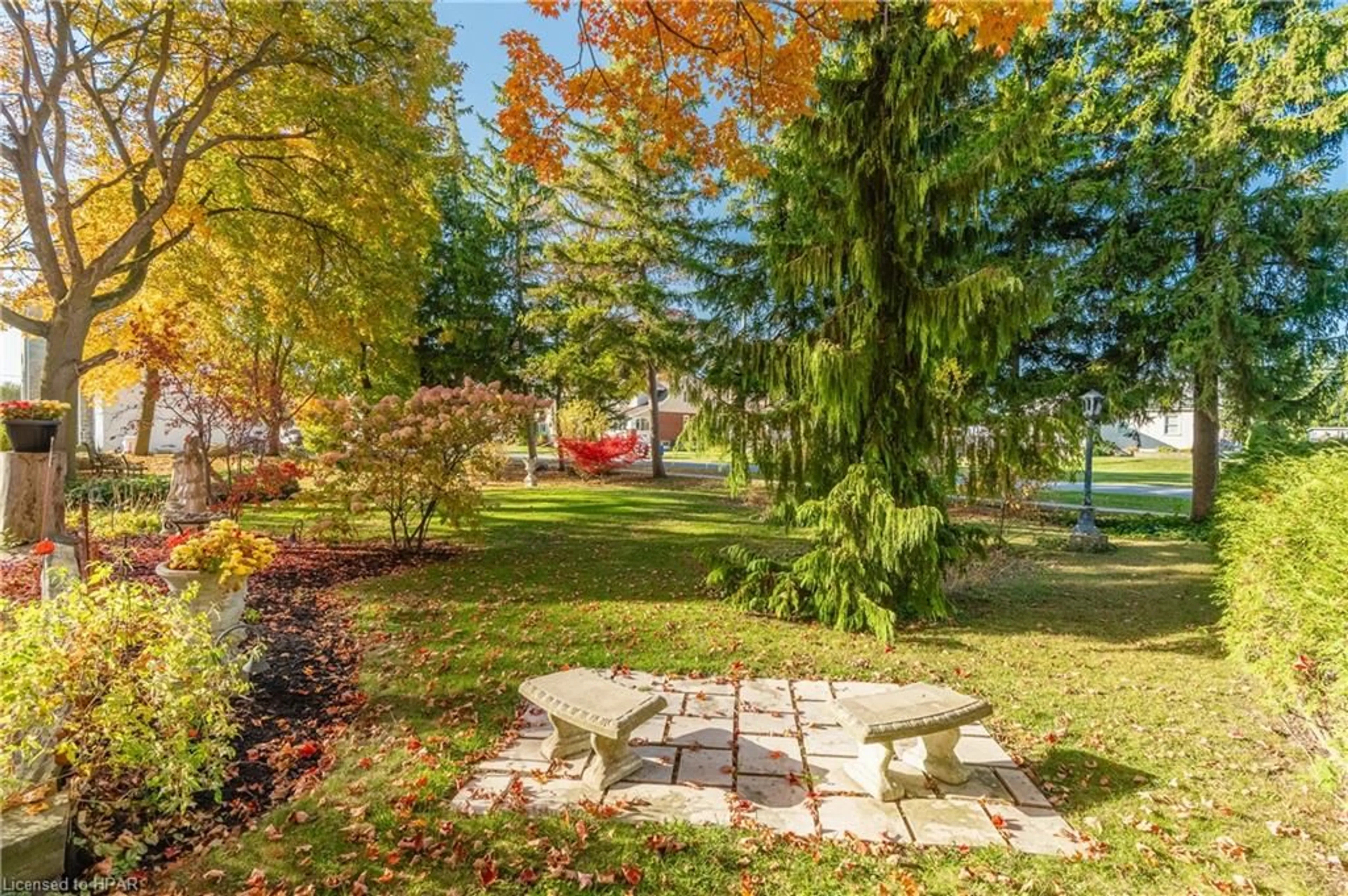 Patio, the fenced backyard for 21 Rosalie St, Zurich Ontario N0M 2T0