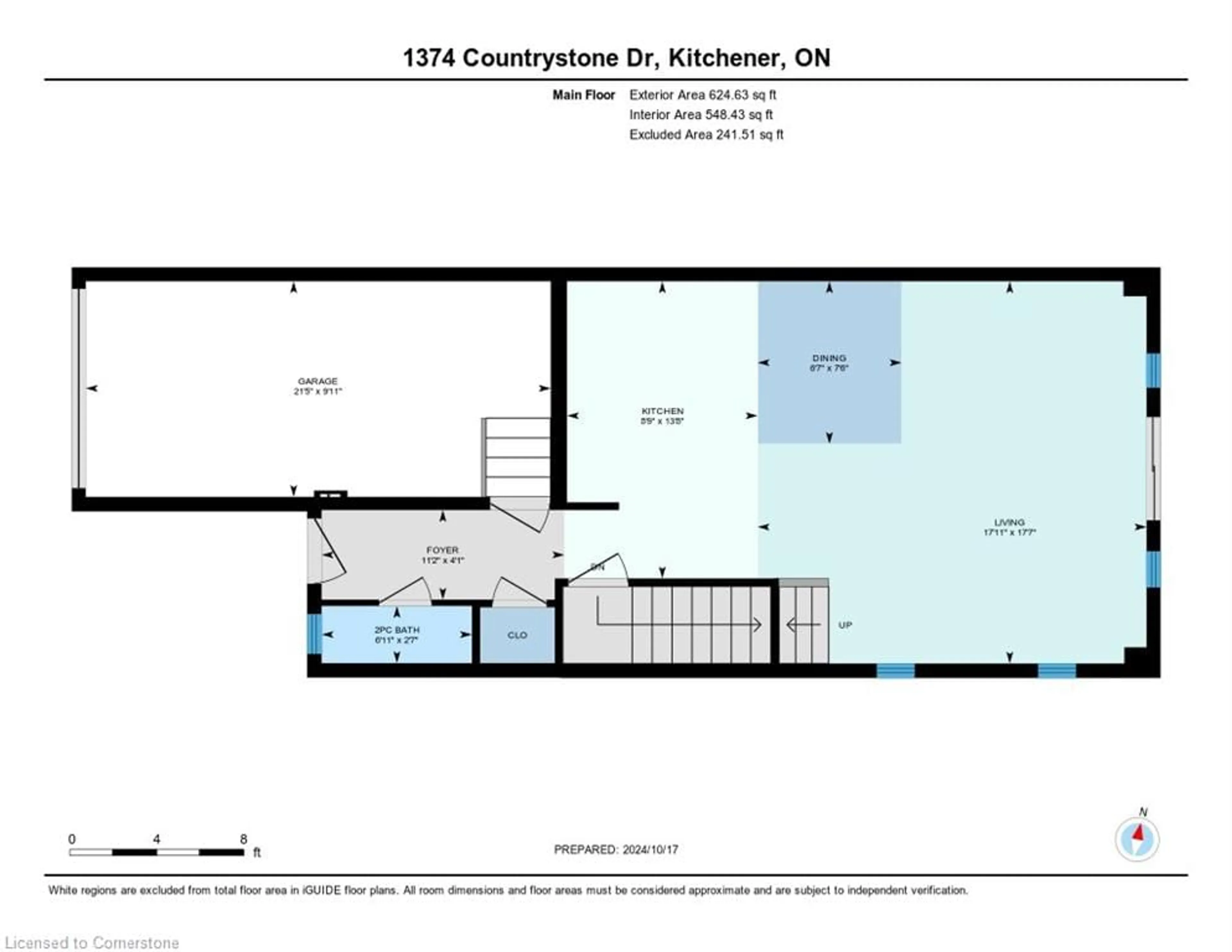 Floor plan for 1374 Countrystone Dr, Kitchener Ontario N2N 3R8