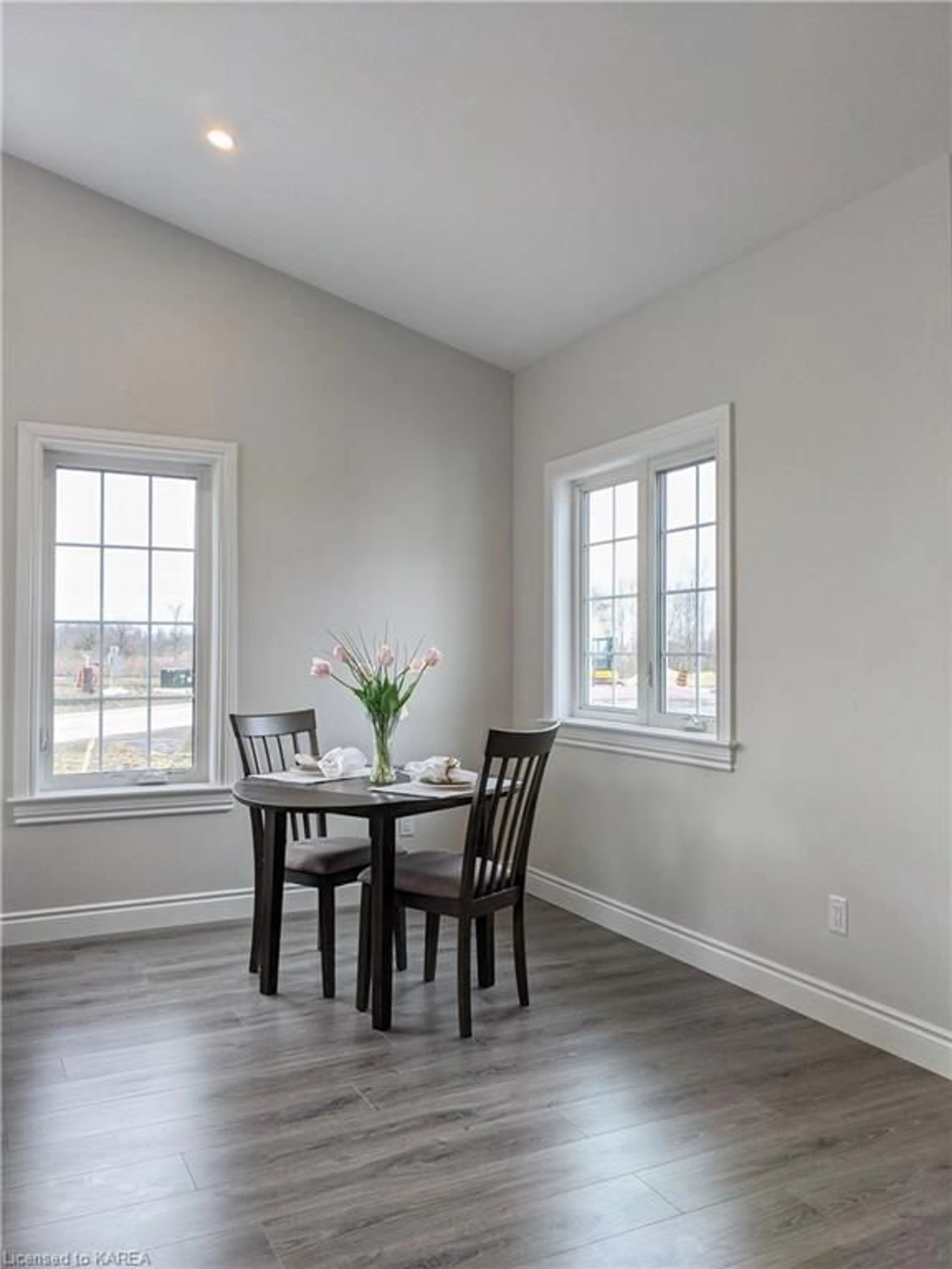 Dining room, wood floors, cottage for 6 Lowry Place, Amherstview Ontario K7N 0E2