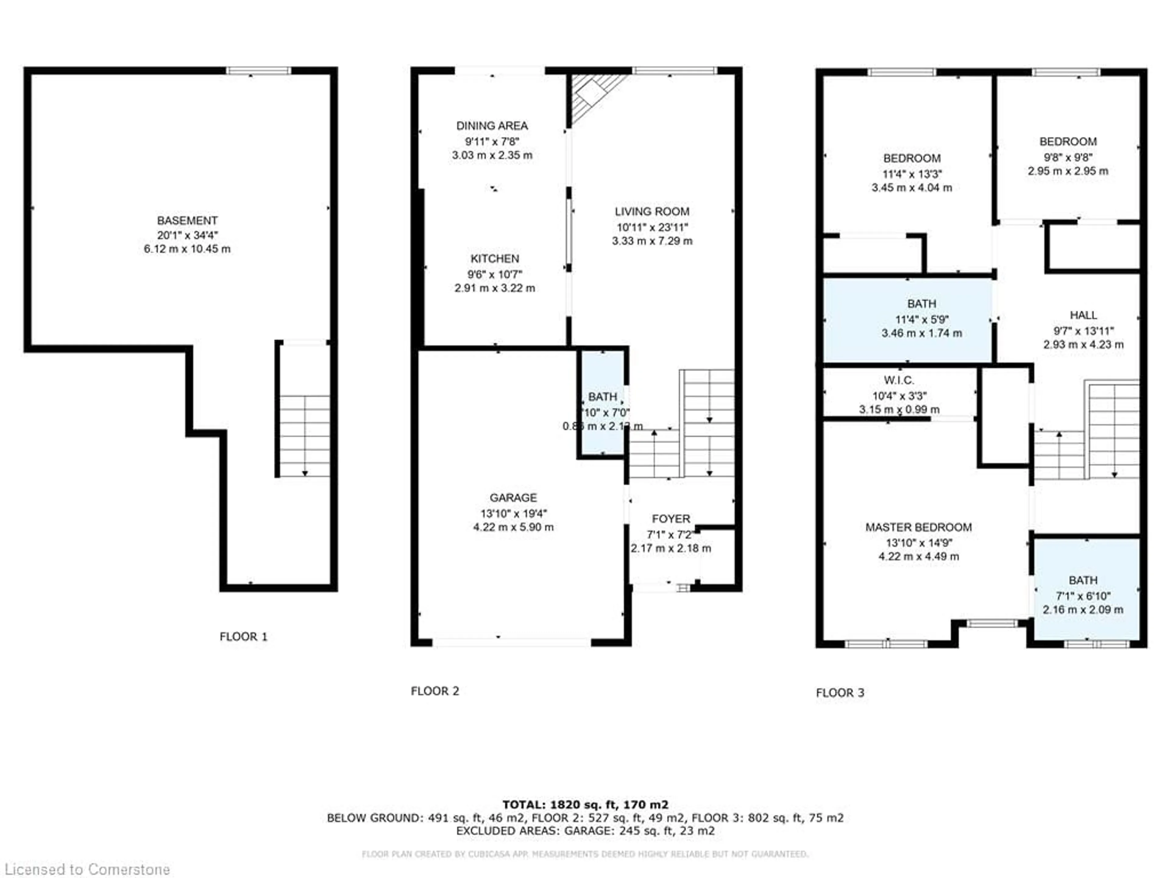 Floor plan for 40 Dartmouth Gate #19, Stoney Creek Ontario L8E 0B9