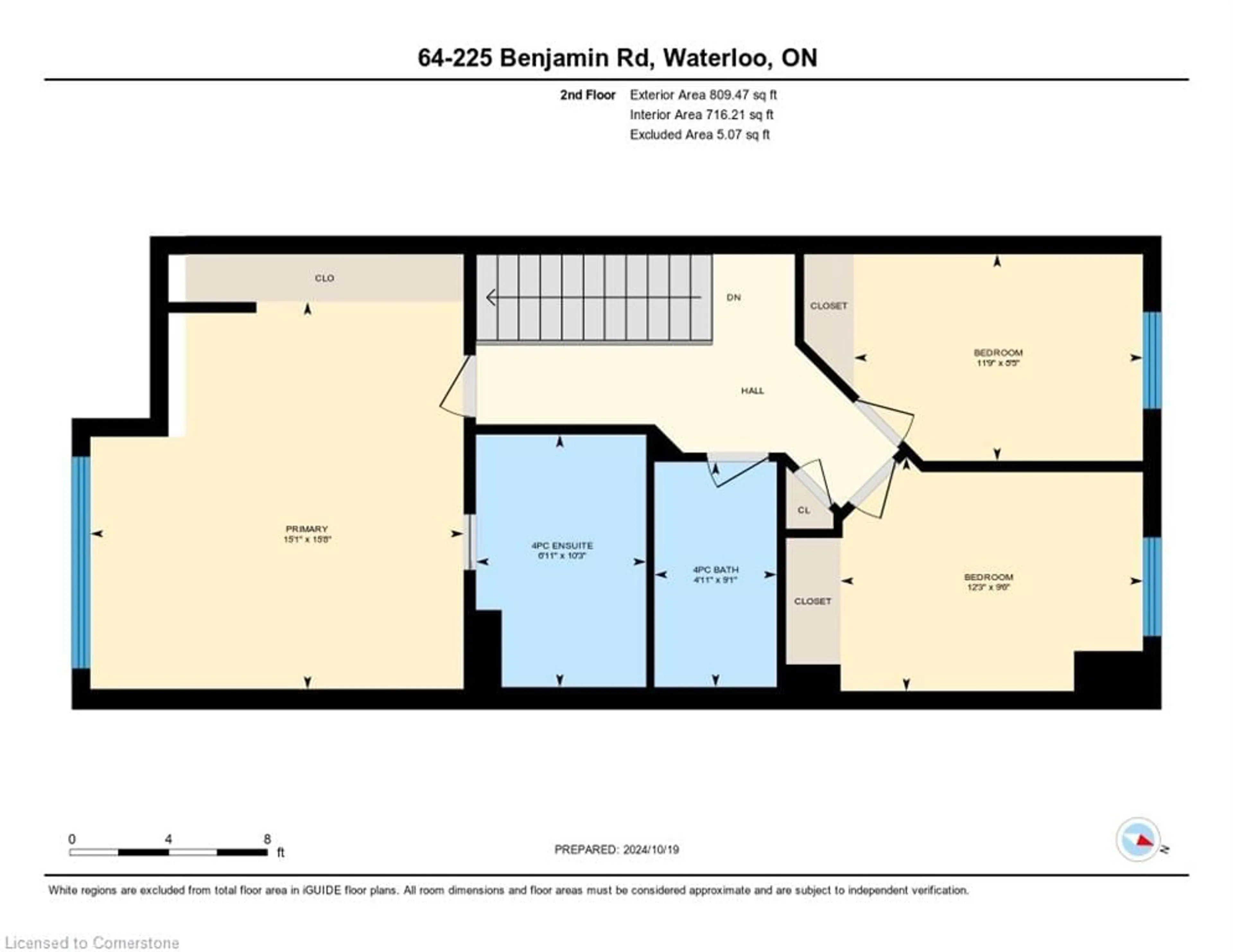 Floor plan for 225 Benjamin Rd #64, Waterloo Ontario N2V 1Z3