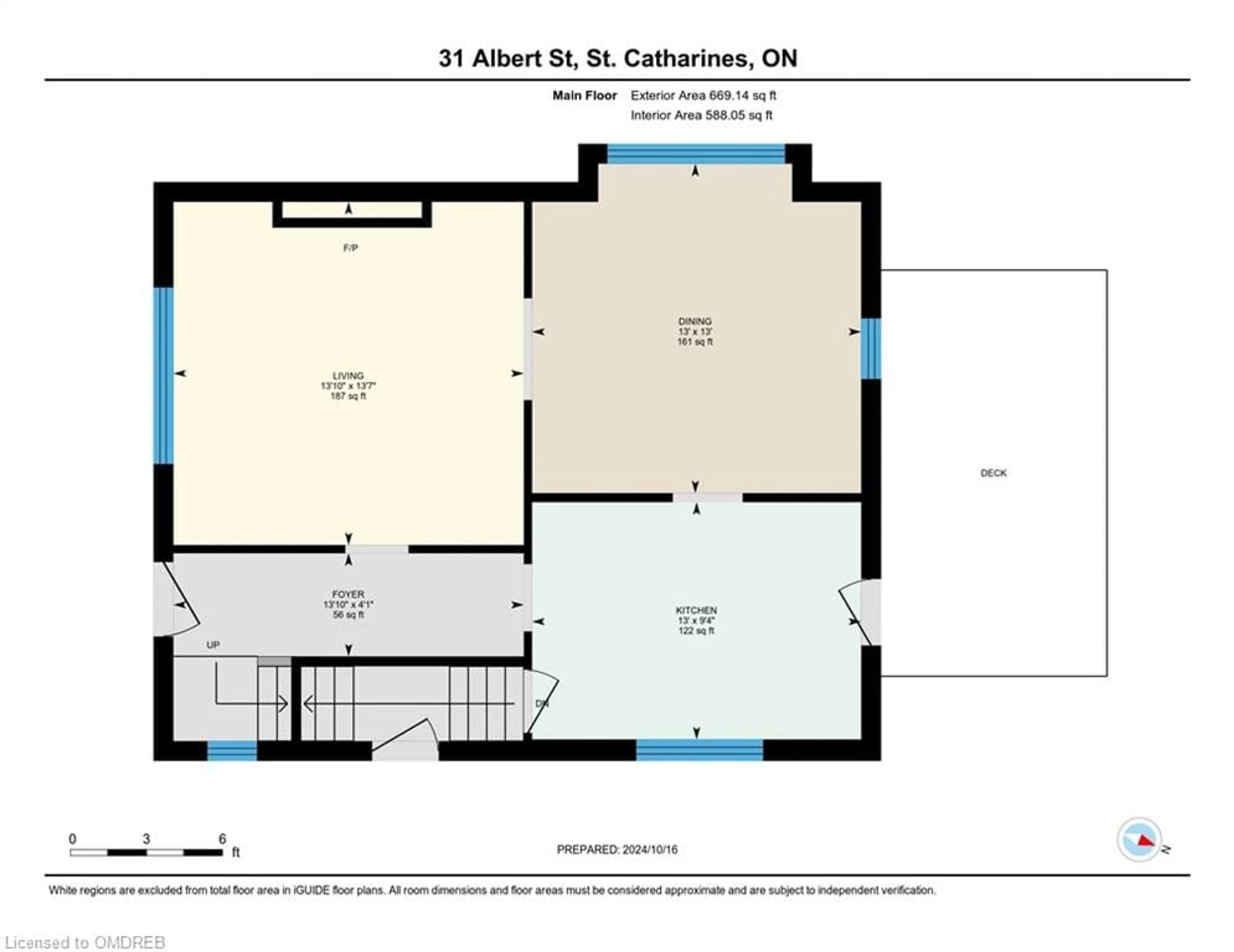 Floor plan for 31 Albert St, St. Catharines Ontario L2R 2G6