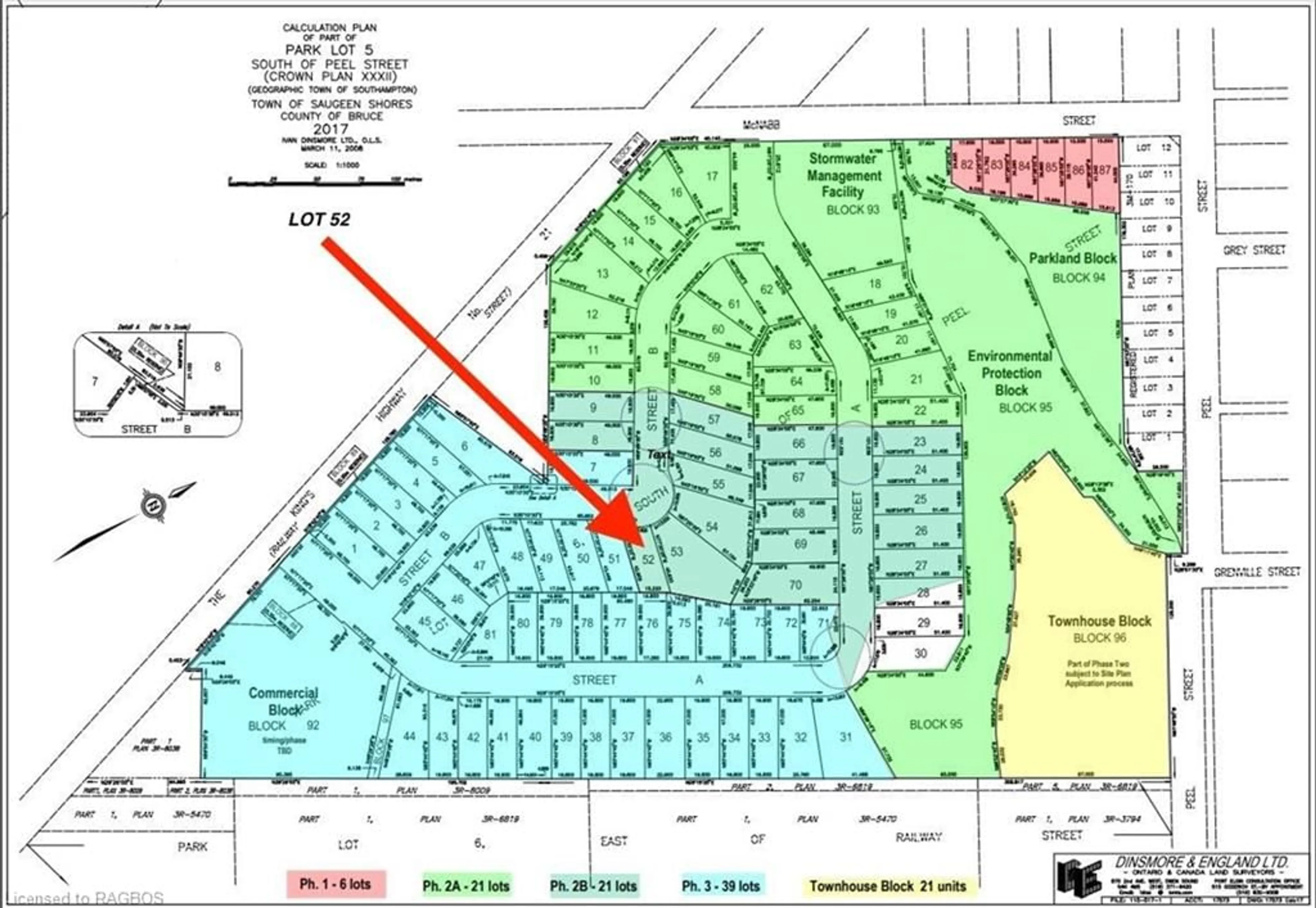 Picture of a map for 27 Marshall Pl #Lot 52, Saugeen Shores Ontario N0H 2L0