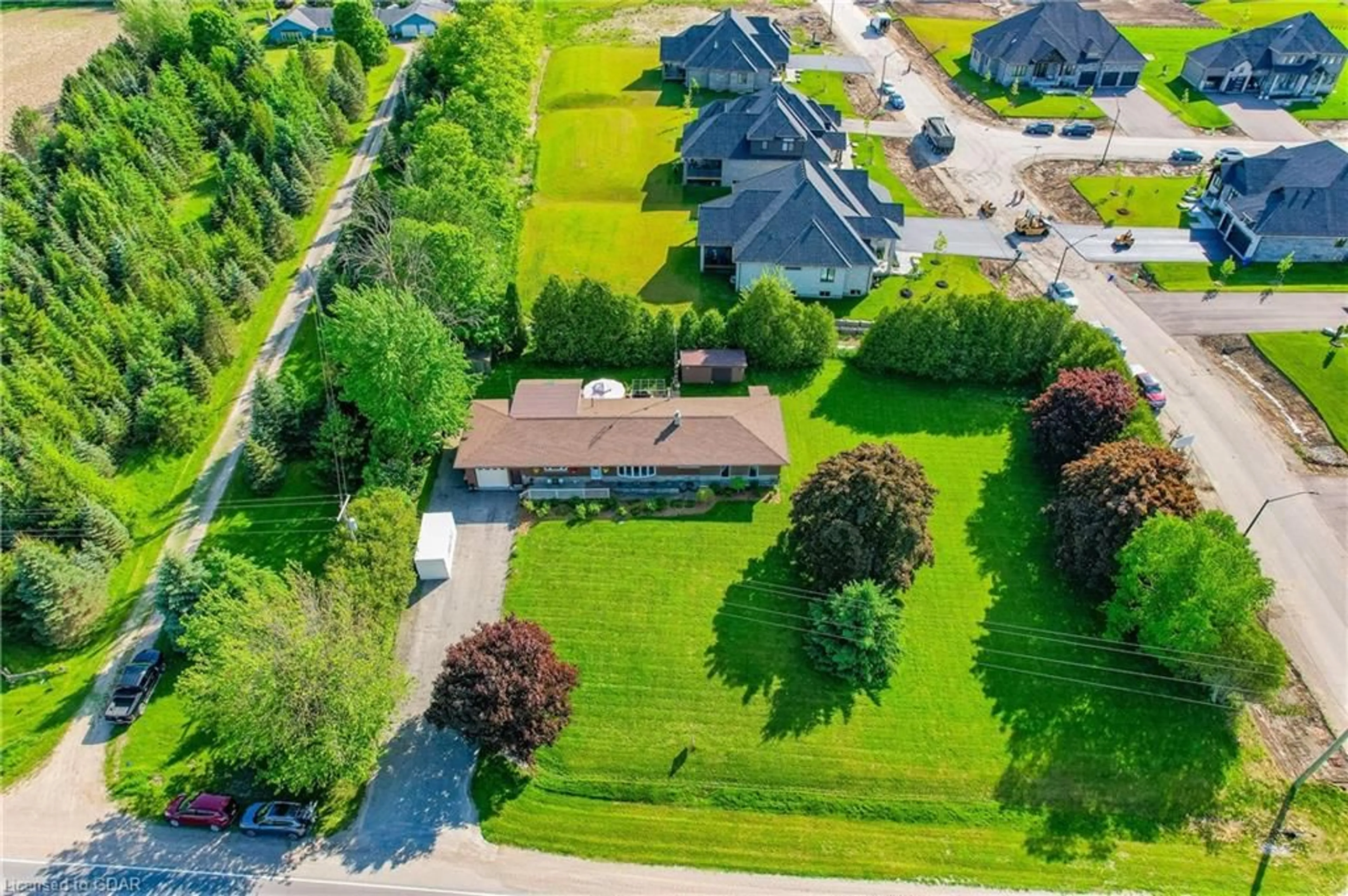 Frontside or backside of a home, the fenced backyard for 5382 Wellington Road 125 Rd, Erin Ontario L7J 2L9