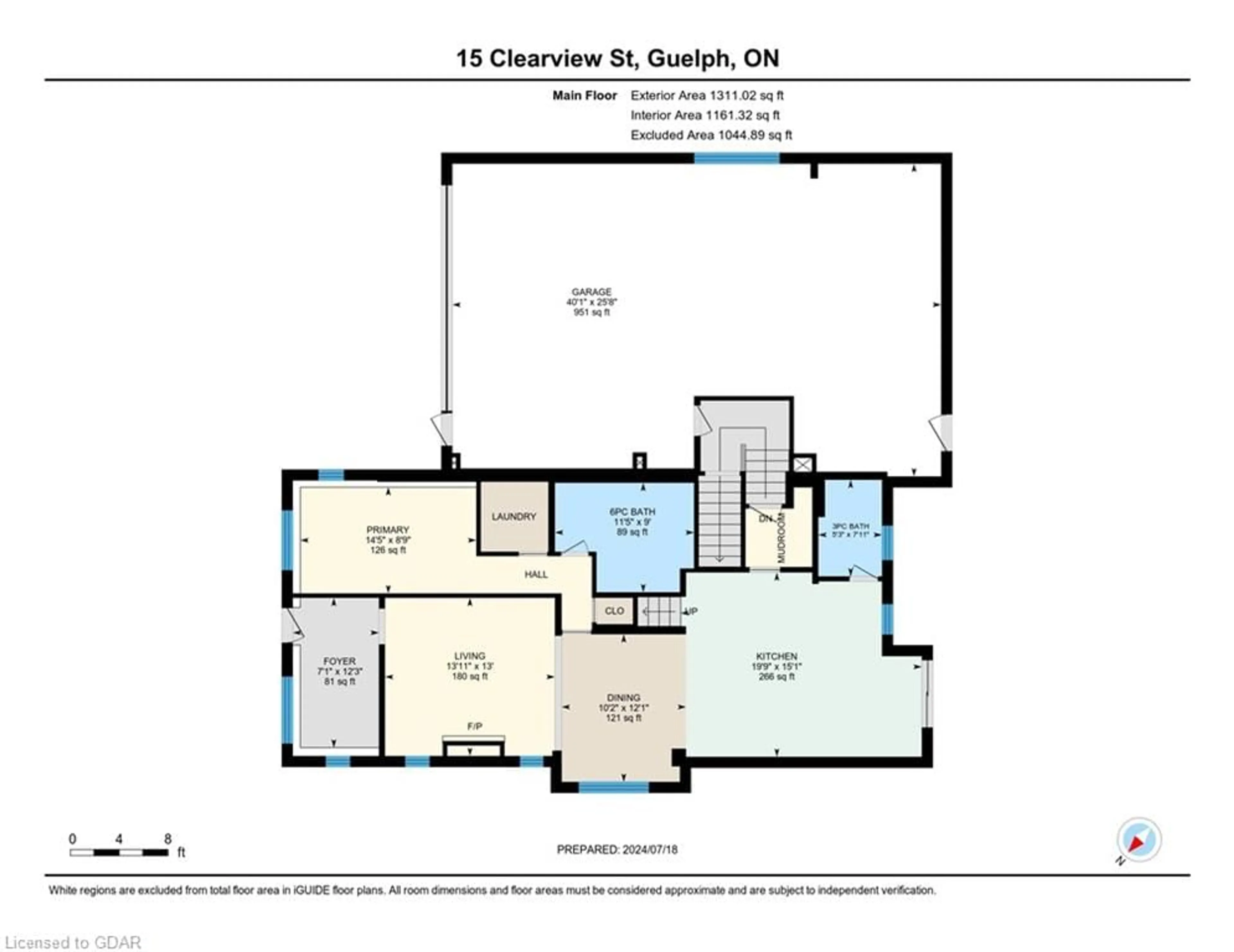 Floor plan for 15 Clearview St, Guelph Ontario N1E 6C4