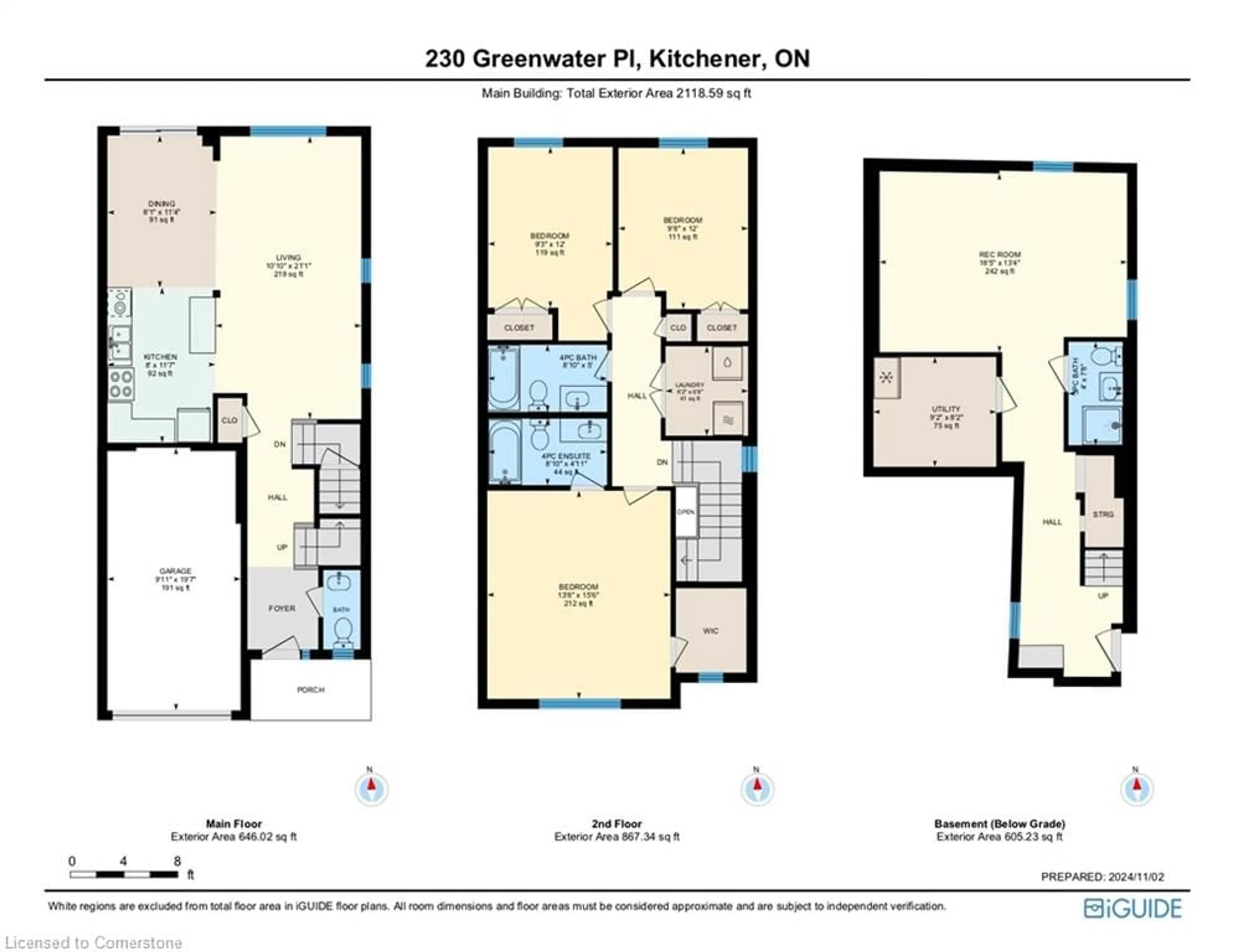 Floor plan for 230 Greenwater Pl, Kitchener Ontario N2R 0G9