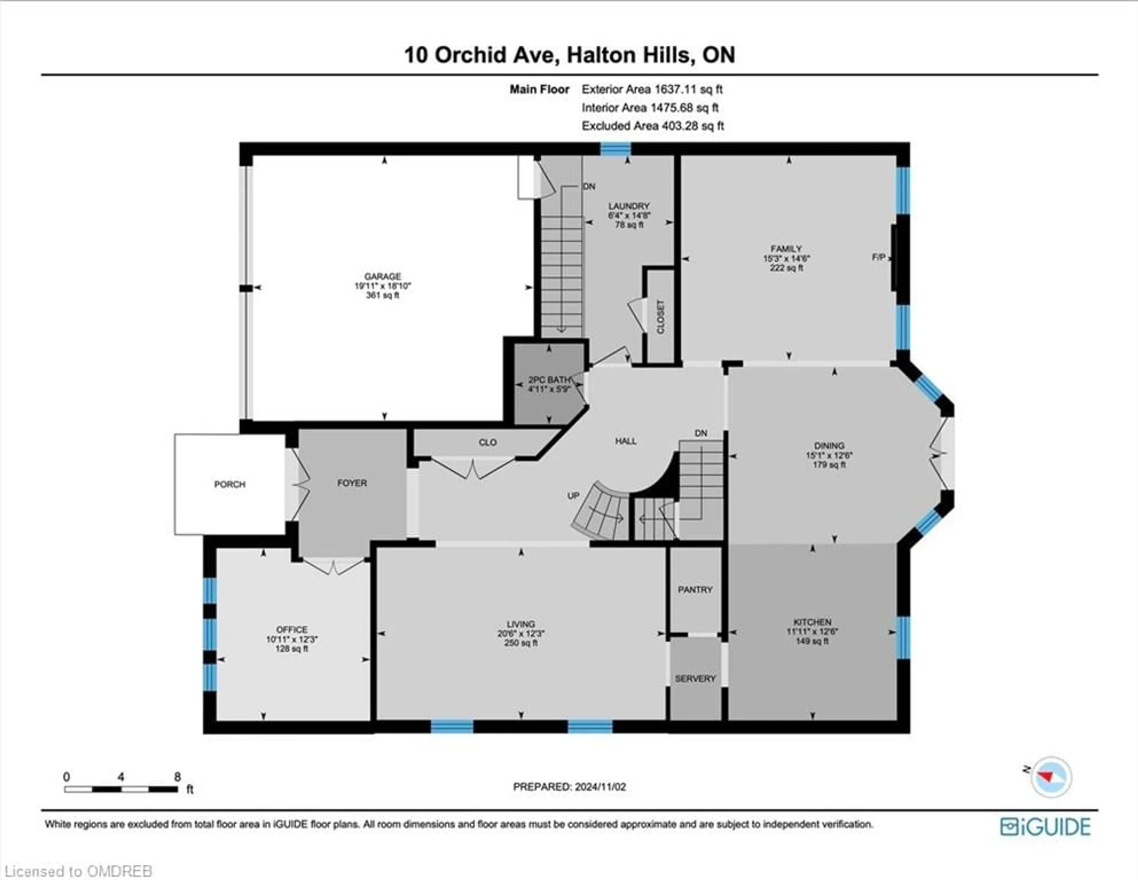 Floor plan for 10 Orchid Ave, Georgetown Ontario L7G 6L7