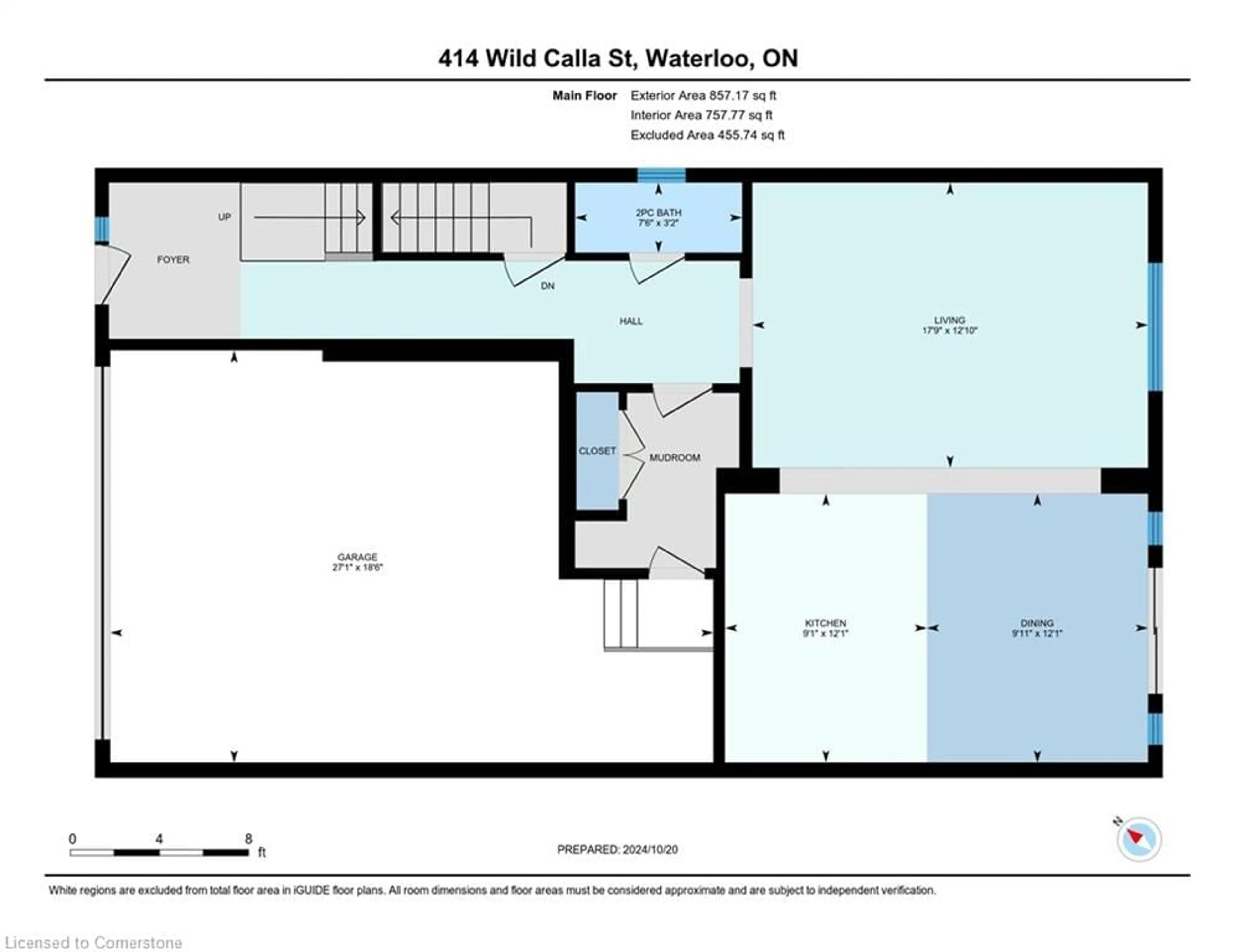 Floor plan for 414 Wild Calla Street, Waterloo Ontario N2V 0B5