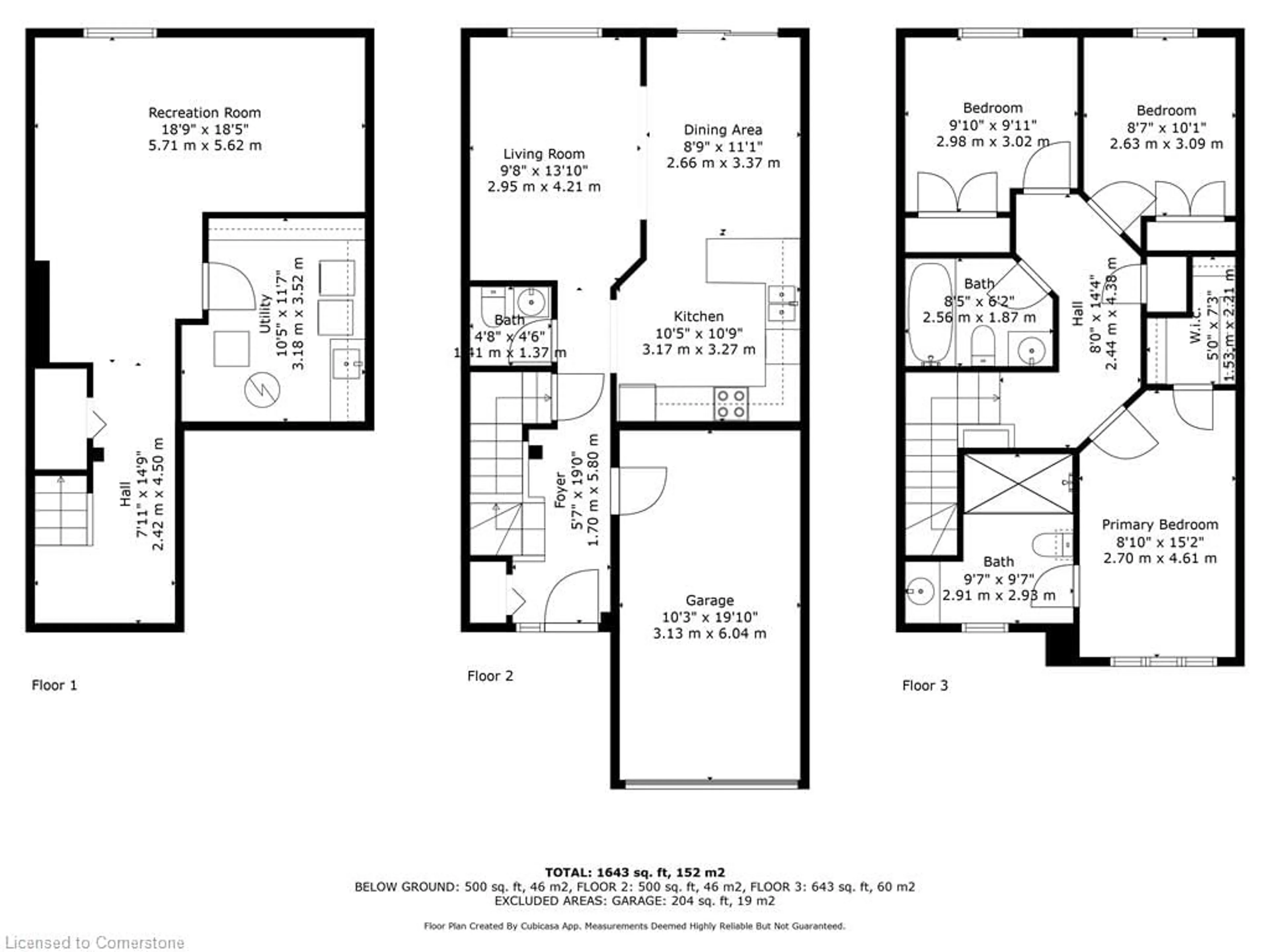 Floor plan for 1087 Ormond Dr #4, Oshawa Ontario L1K 0E7