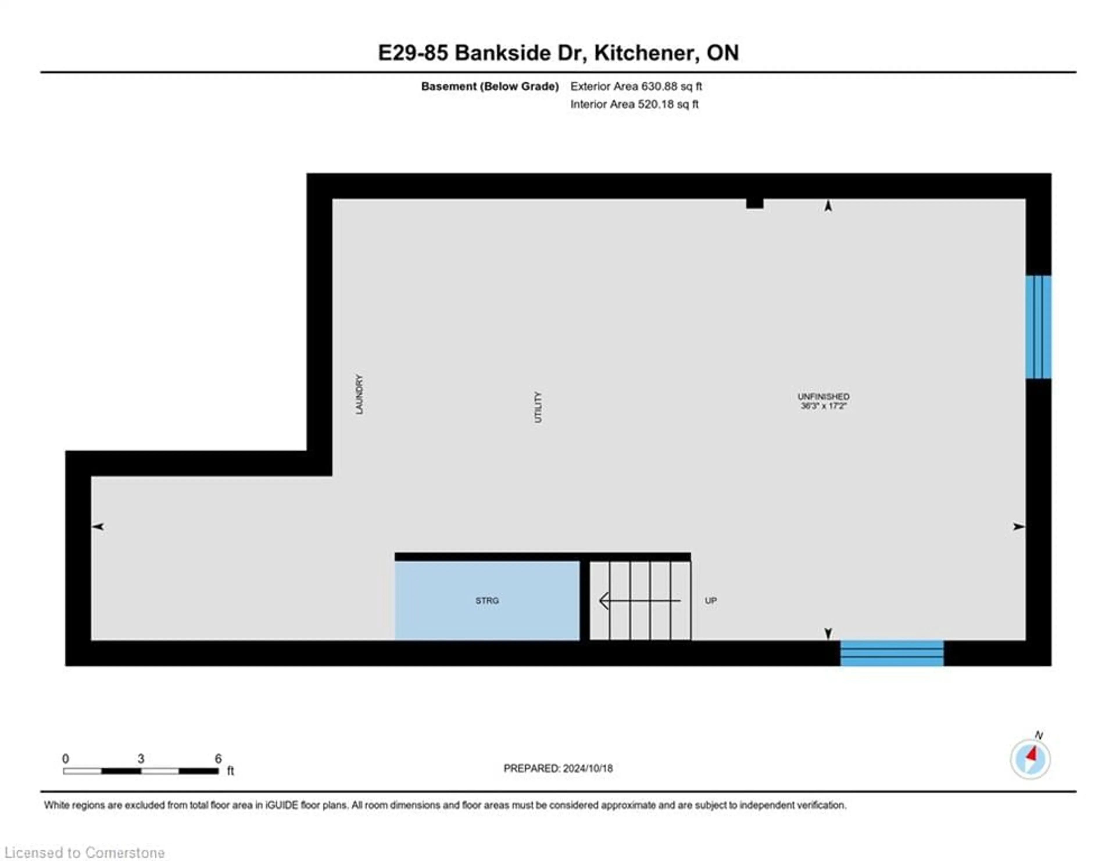 Floor plan for 85 Bankside Dr #E29, Kitchener Ontario N2N 3M4