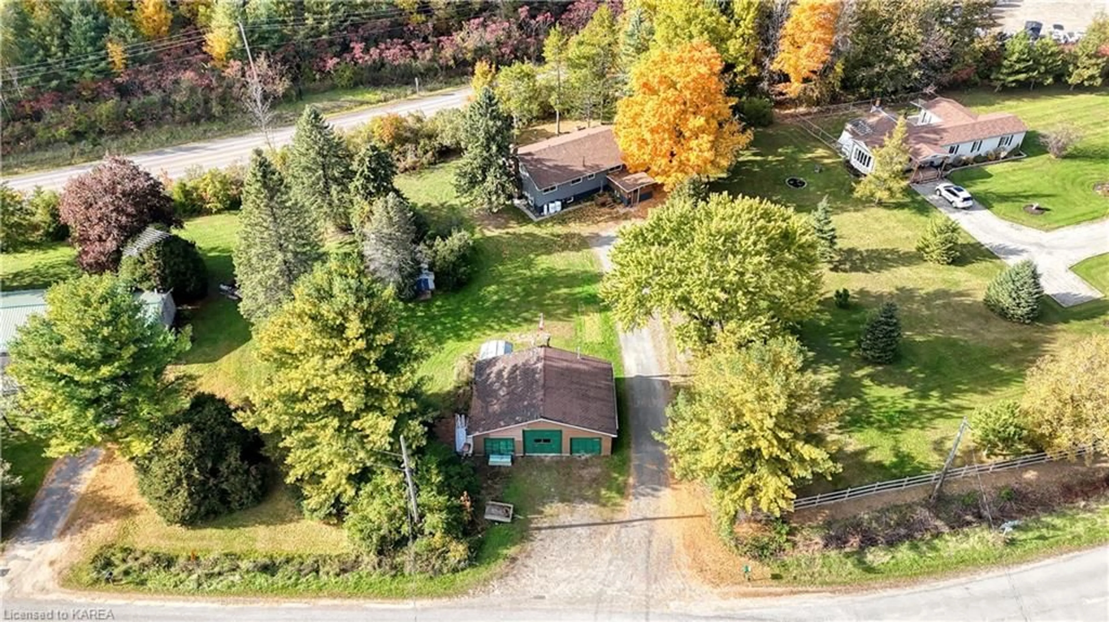 Frontside or backside of a home, the fenced backyard for 2903 Cedar Valley Rd, Portland Ontario K0G 1V0