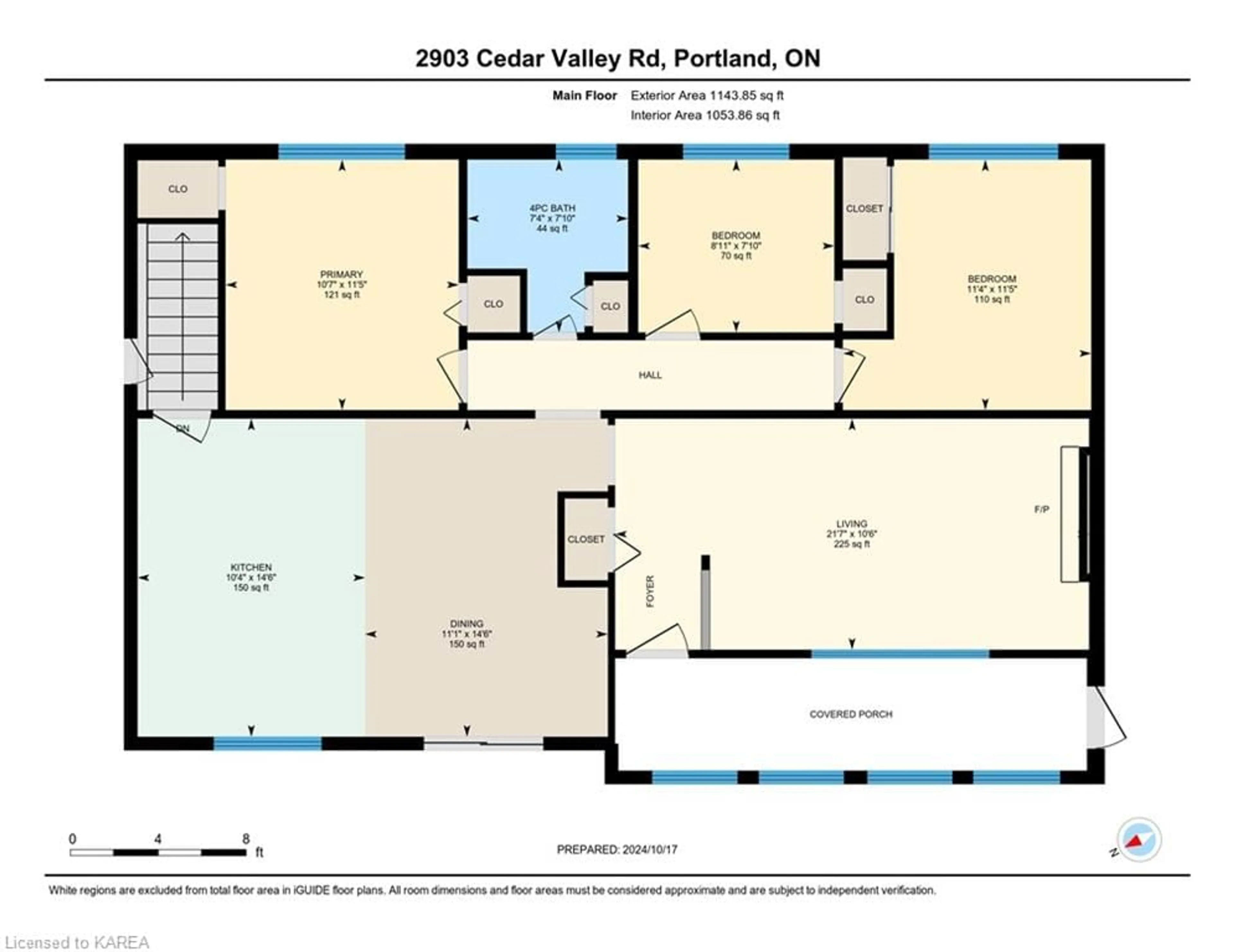 Floor plan for 2903 Cedar Valley Rd, Portland Ontario K0G 1V0