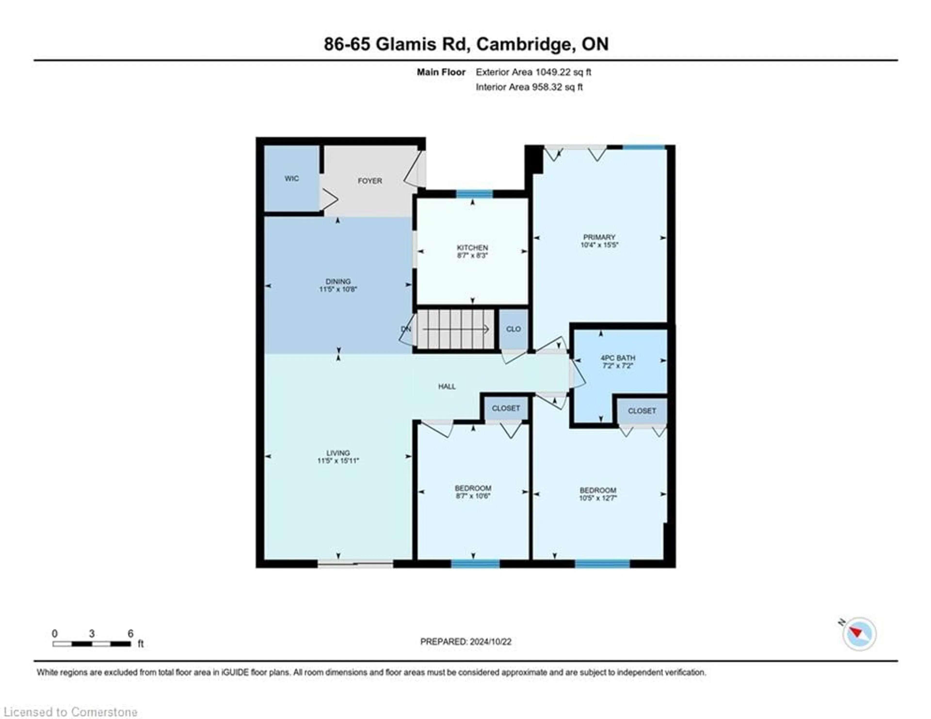 Floor plan for 65 Glamis Rd #86, Cambridge Ontario N1R 6W4