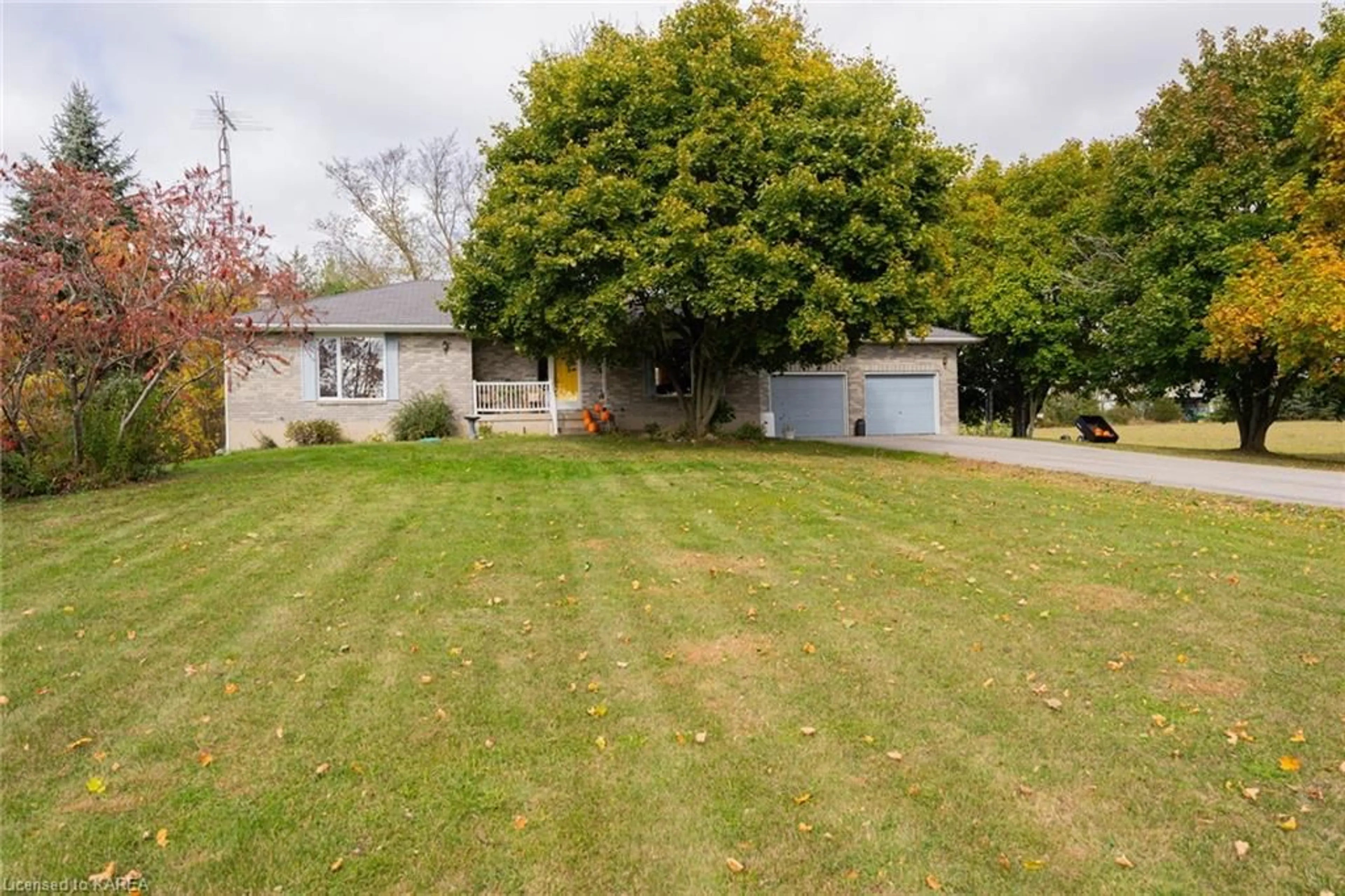 Frontside or backside of a home, the fenced backyard for 281 Moscow Rd, Yarker Ontario K0K 3N0