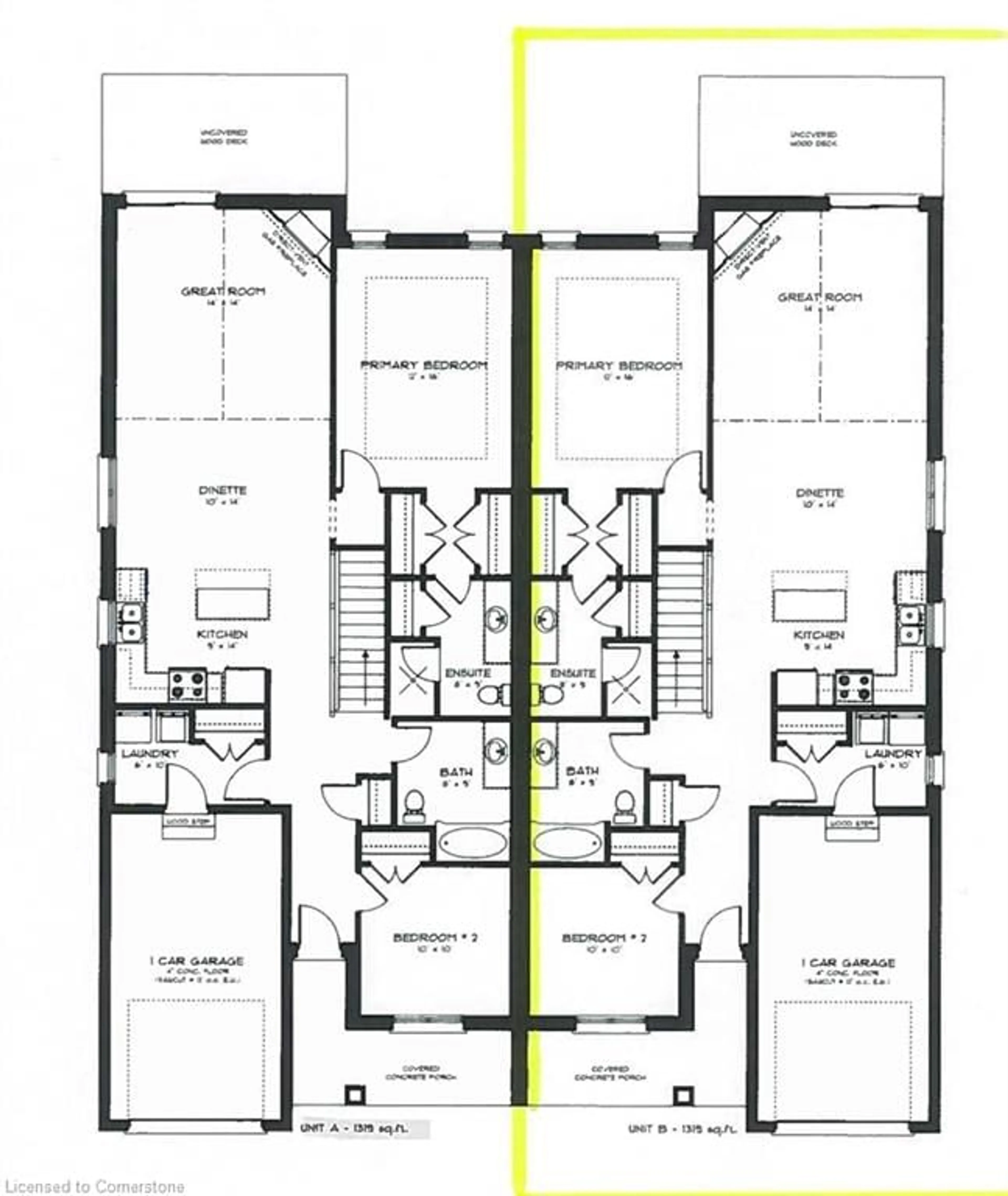 Floor plan for 0 Norfolk St #1-B, Waterford Ontario N0E 1Y0