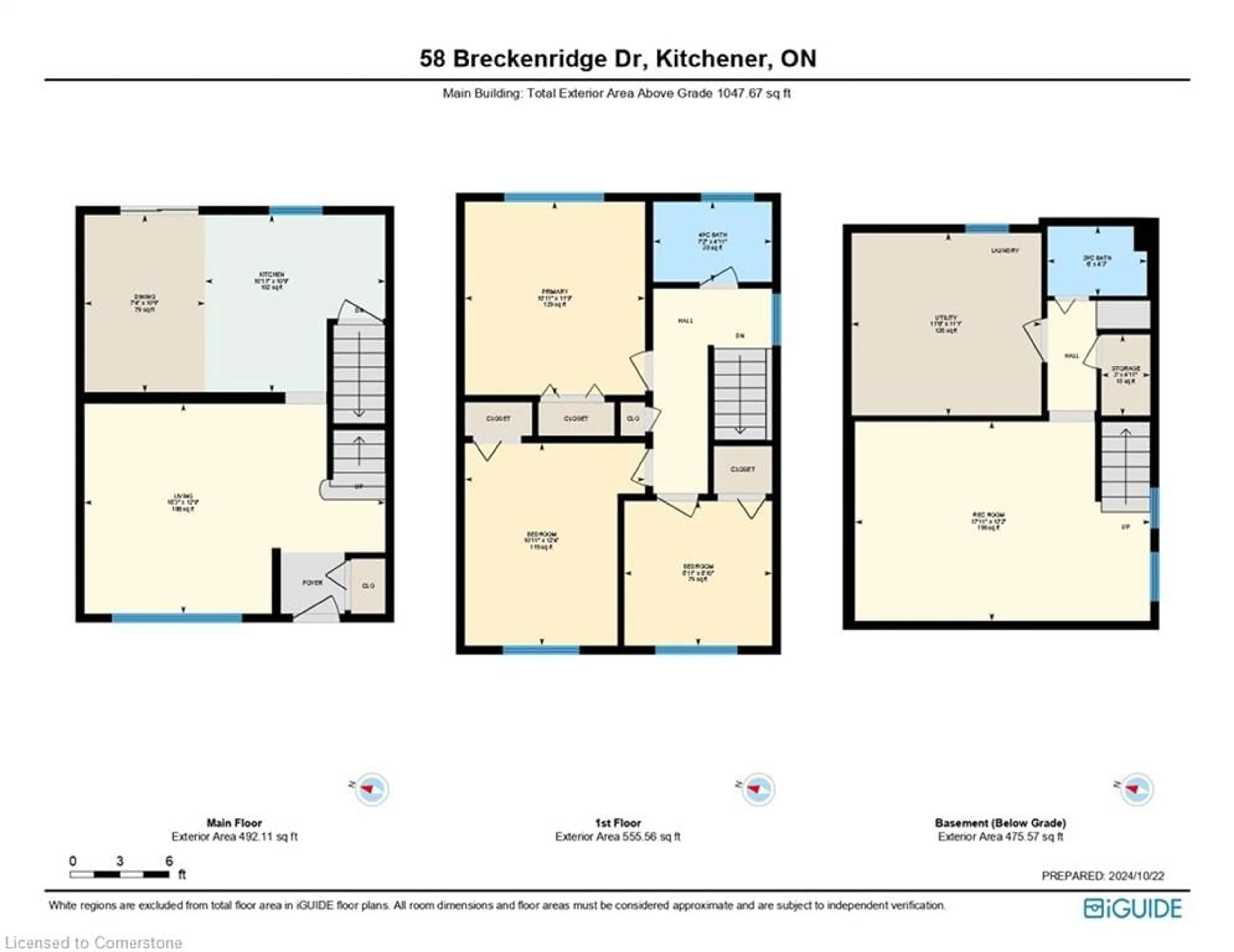 Floor plan for 58 Breckenridge Dr, Kitchener Ontario N2B 2N9