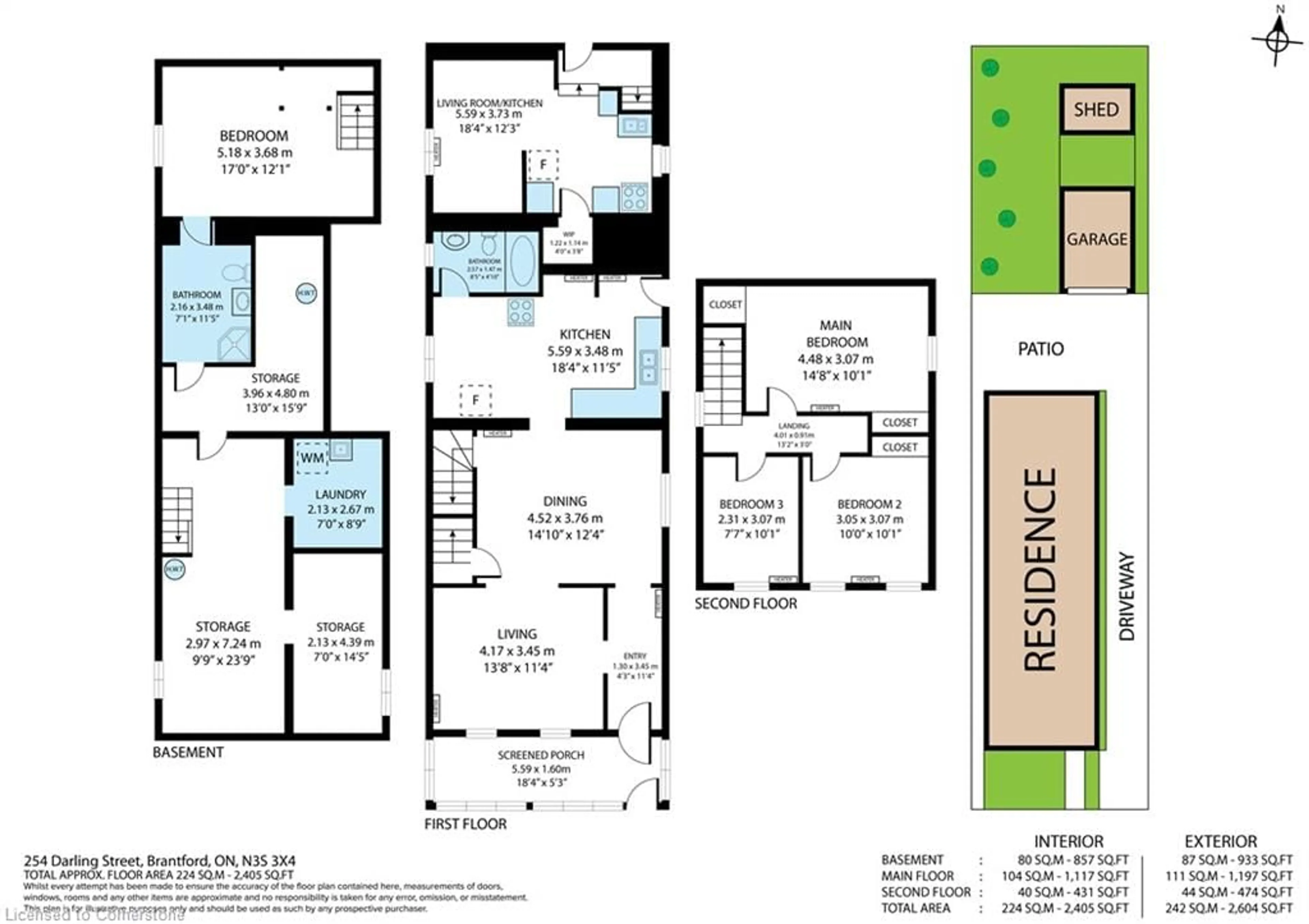 Floor plan for 254 Darling St, Brantford Ontario N3S 3X4