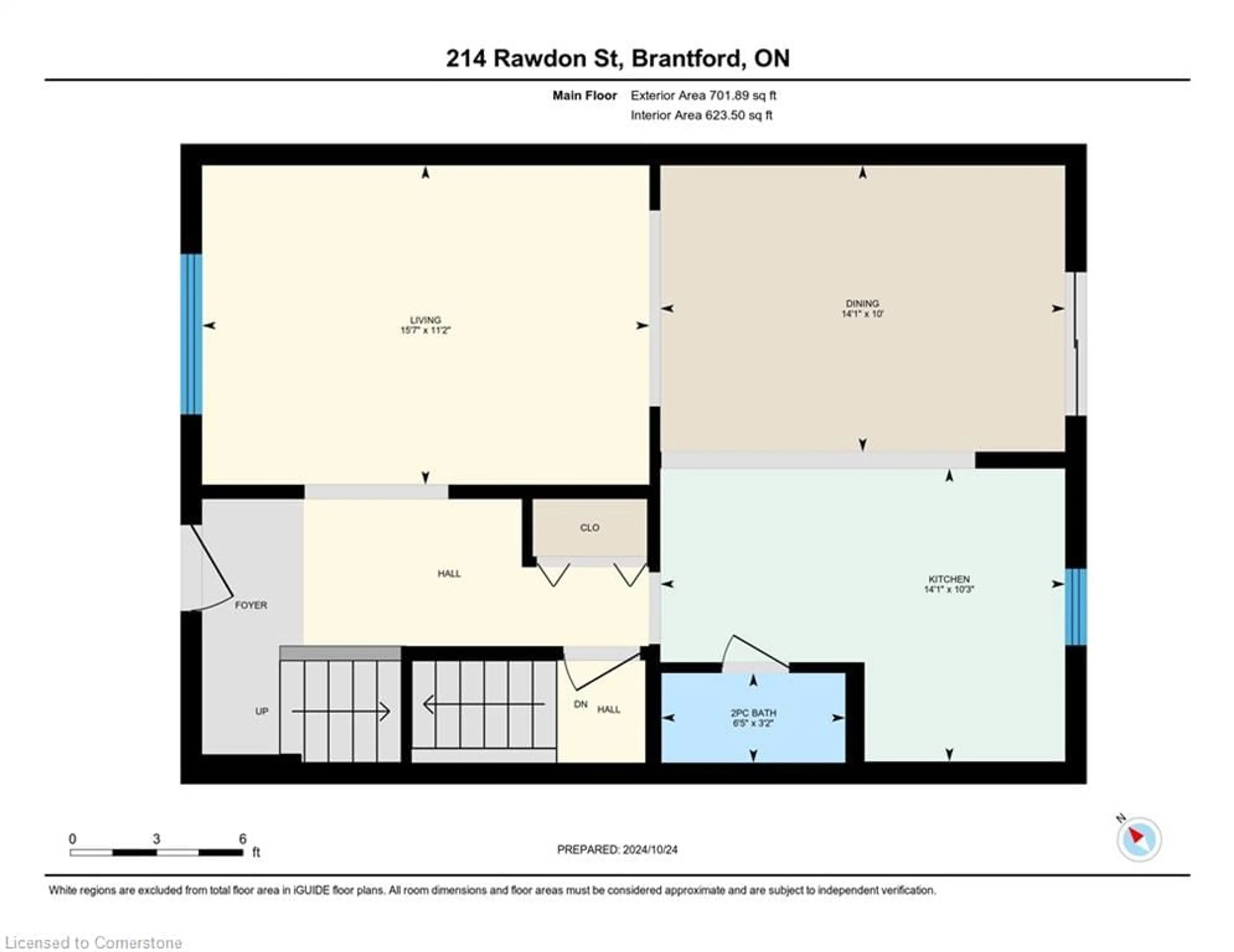 Floor plan for 214 Rawdon St, Brantford Ontario N3S 6G2