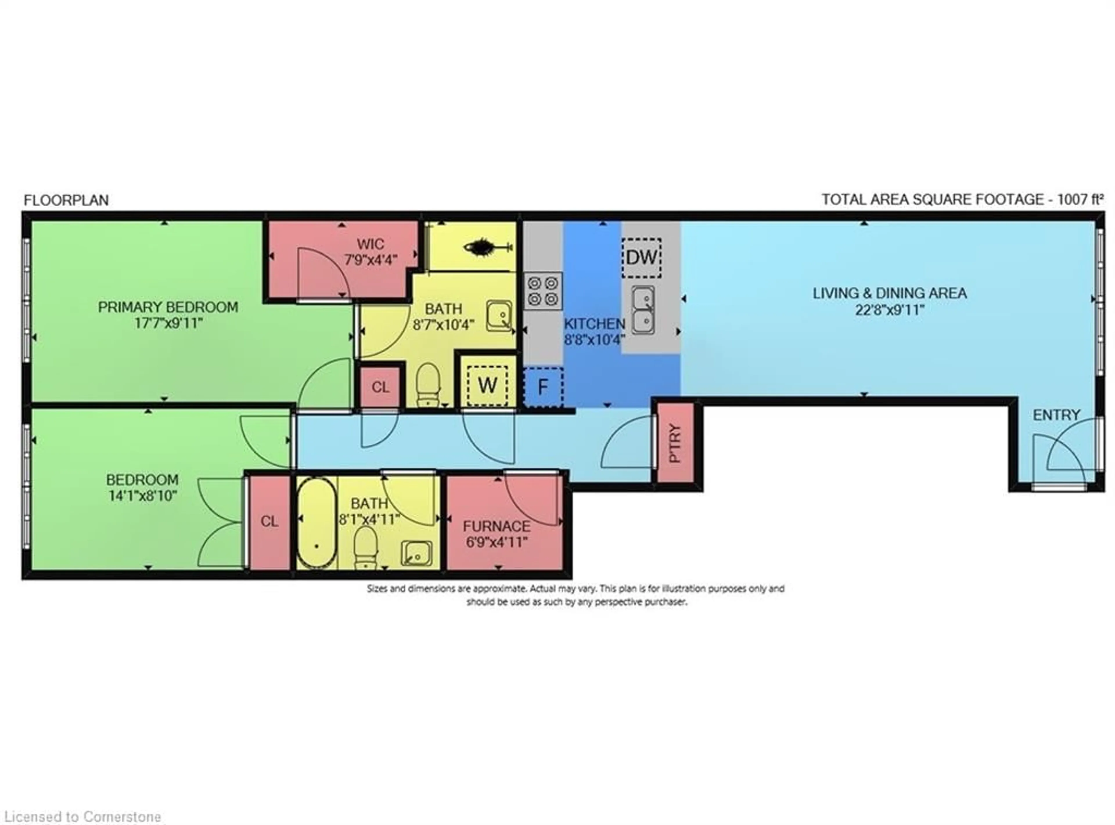 Floor plan for 12 Blanshard St #203, Hamilton Ontario L8P 4A9