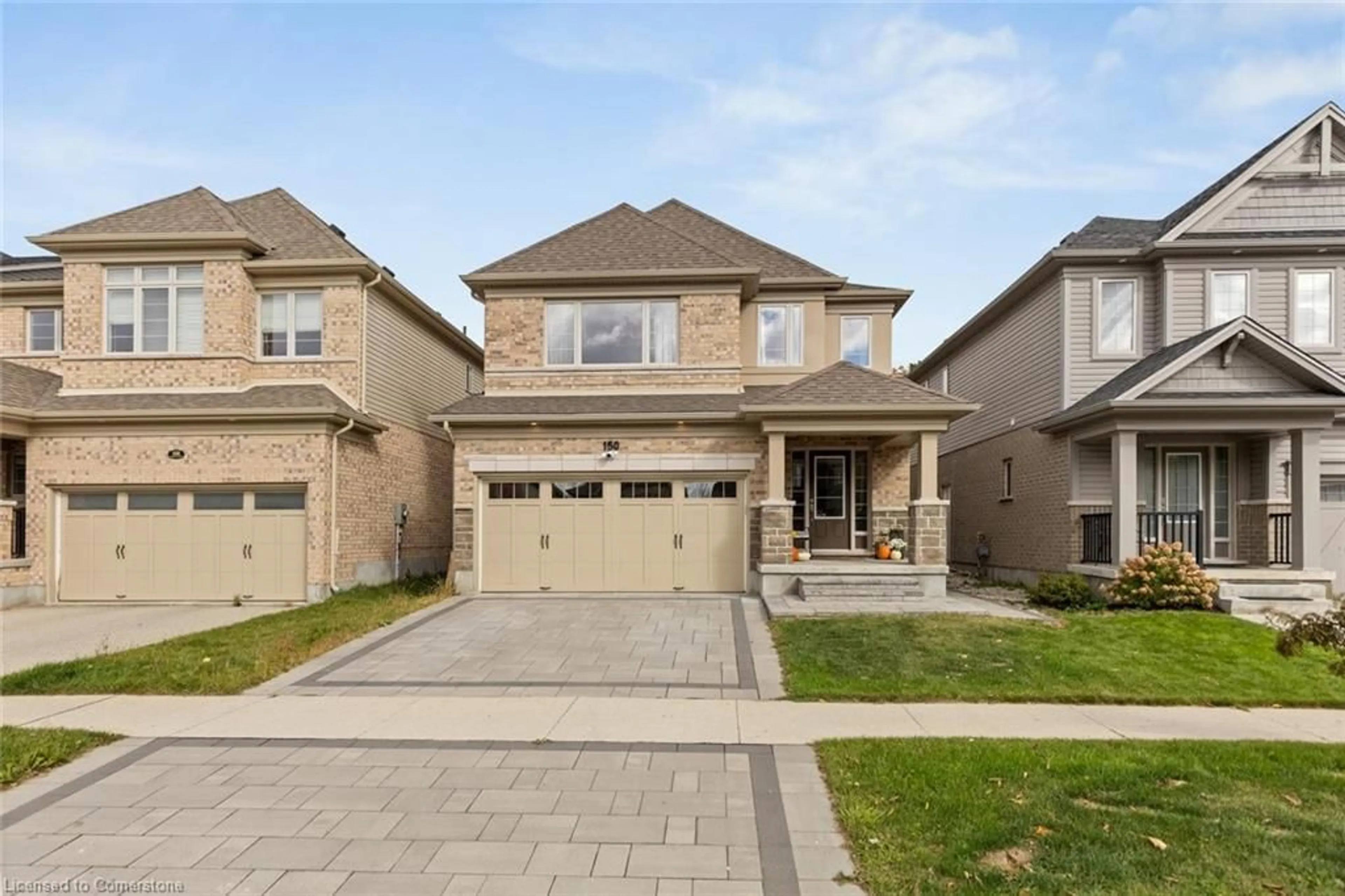 Frontside or backside of a home, the street view for 150 Steeplechase Way, Waterloo Ontario N2K 0E5