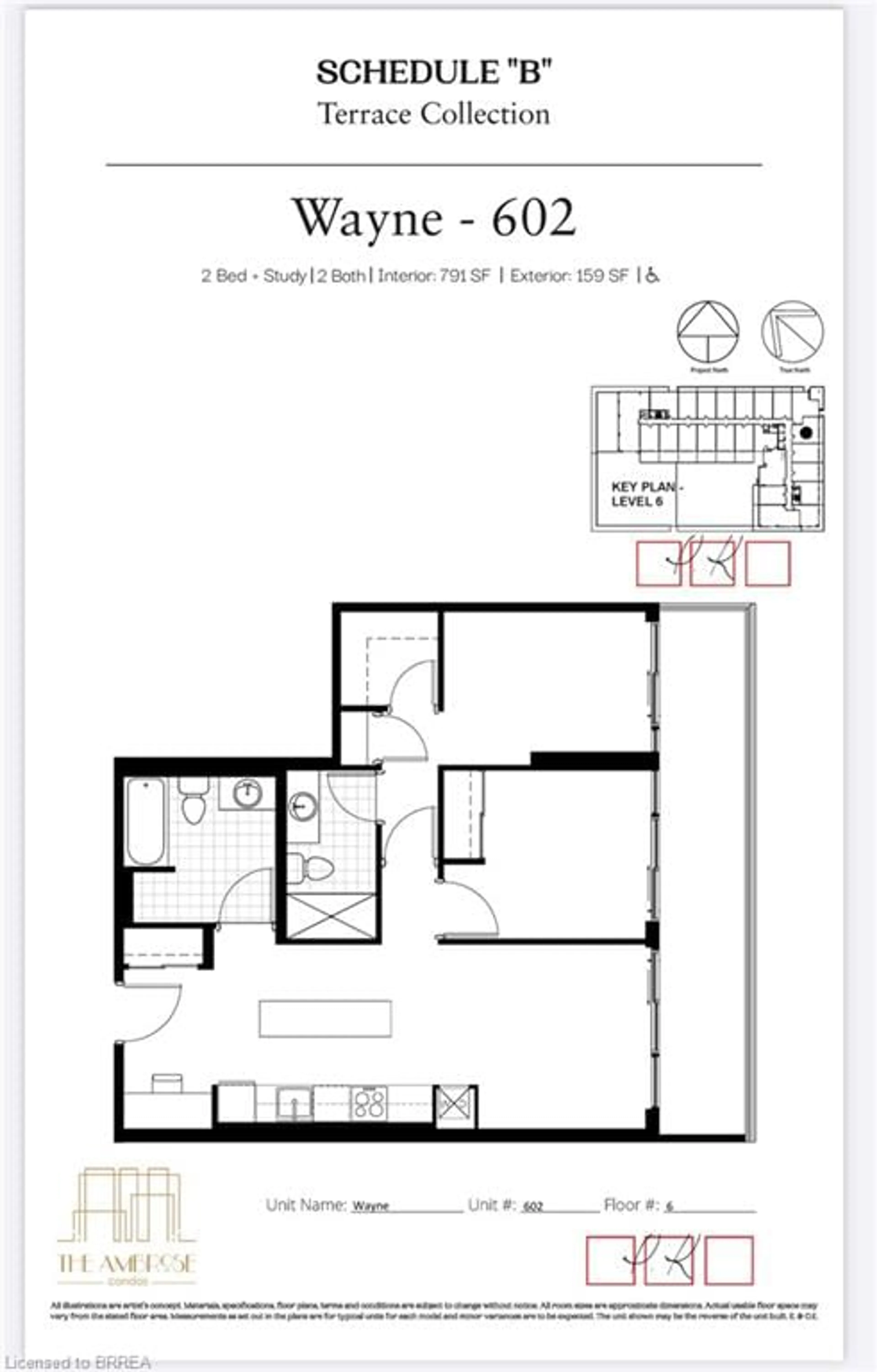 Floor plan for 401 Shellard Lane #602, Brantford Ontario N3T 5L5