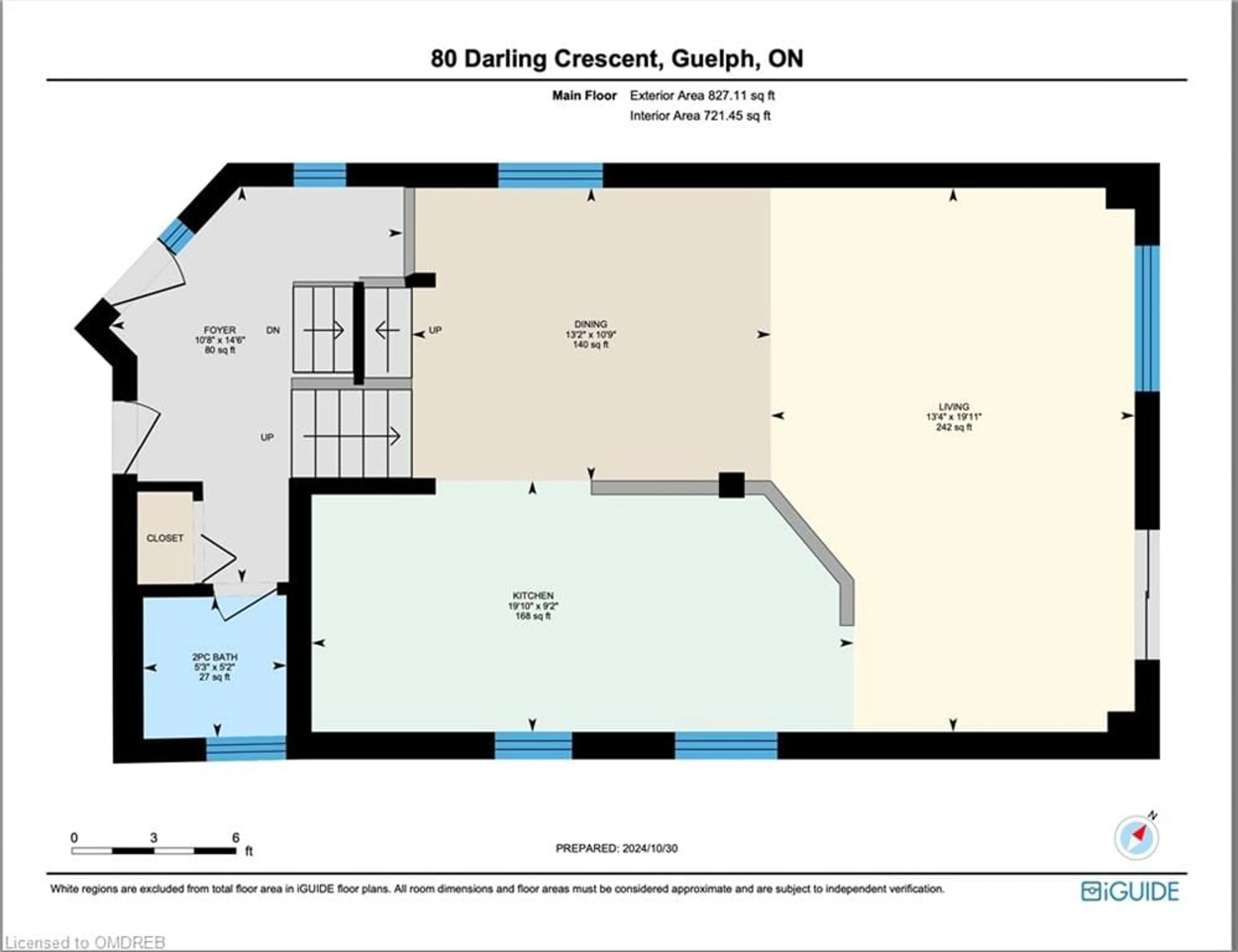 Floor plan for 80 Darling Cres, Guelph Ontario N1L 1P9