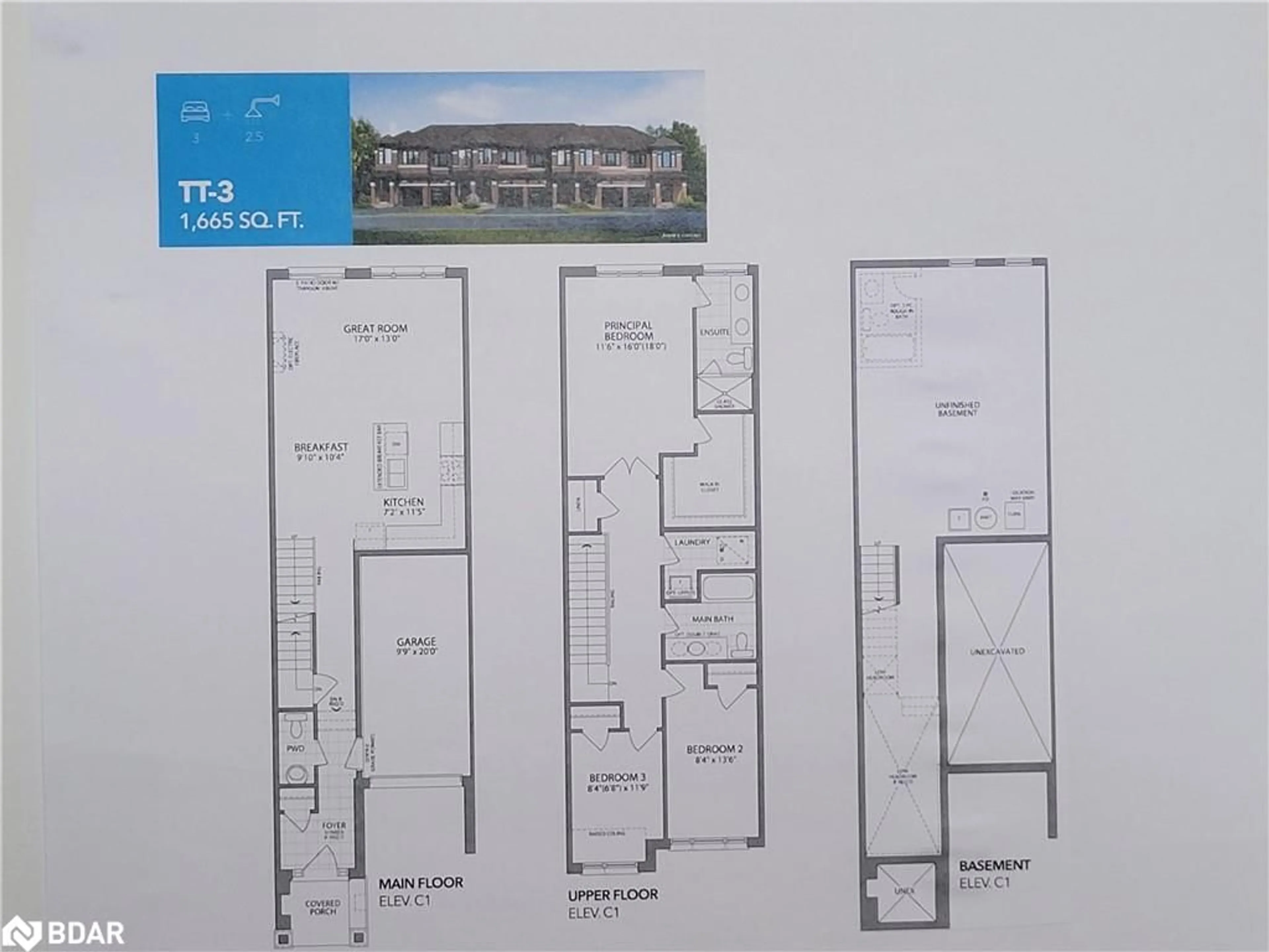 Floor plan for 30 Bluebird Lane, Barrie Ontario L9J 0M3