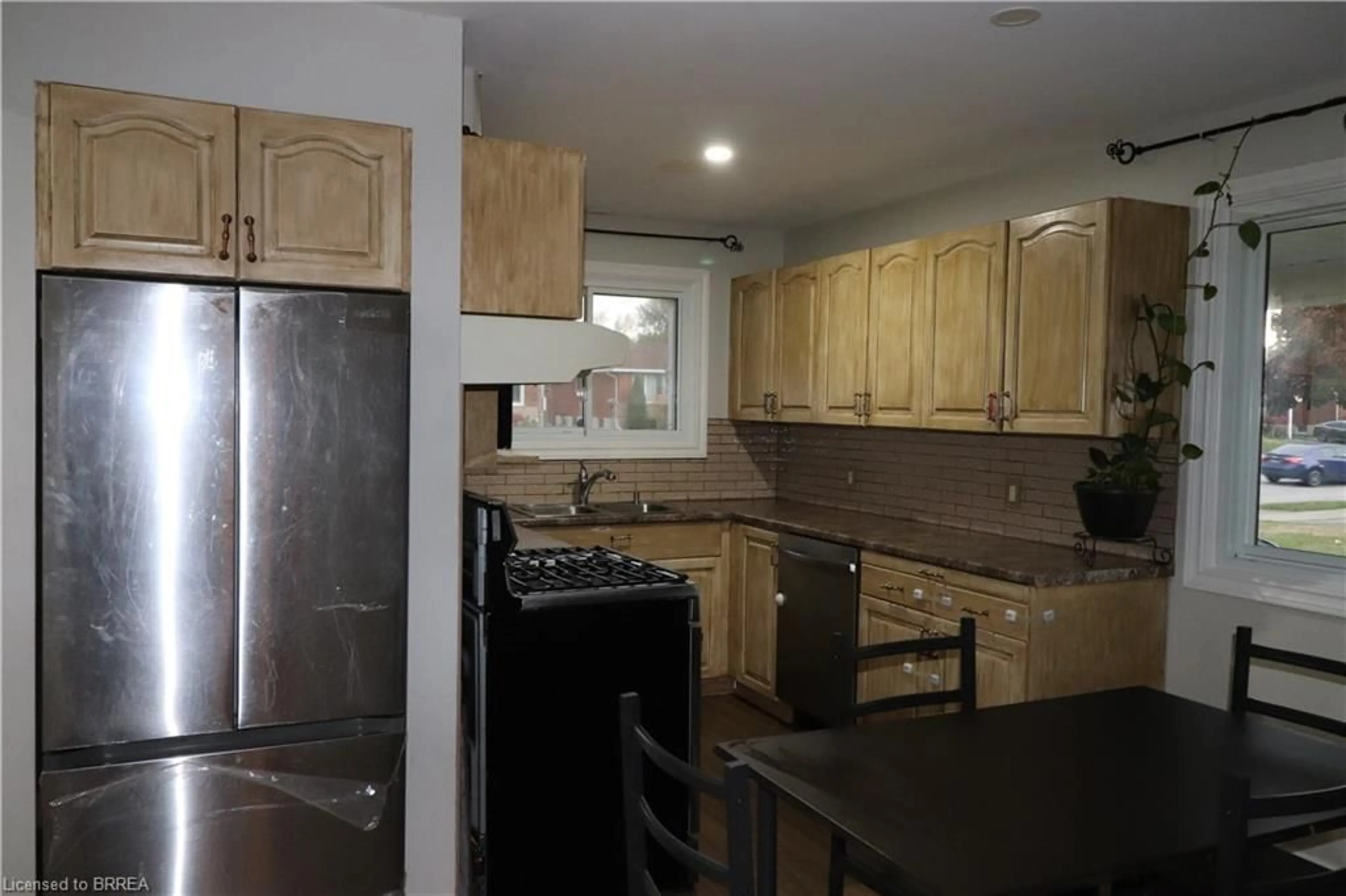 Standard kitchen, wood floors, cottage for 45 Balmoral Dr, Brantford Ontario N3R 5B6