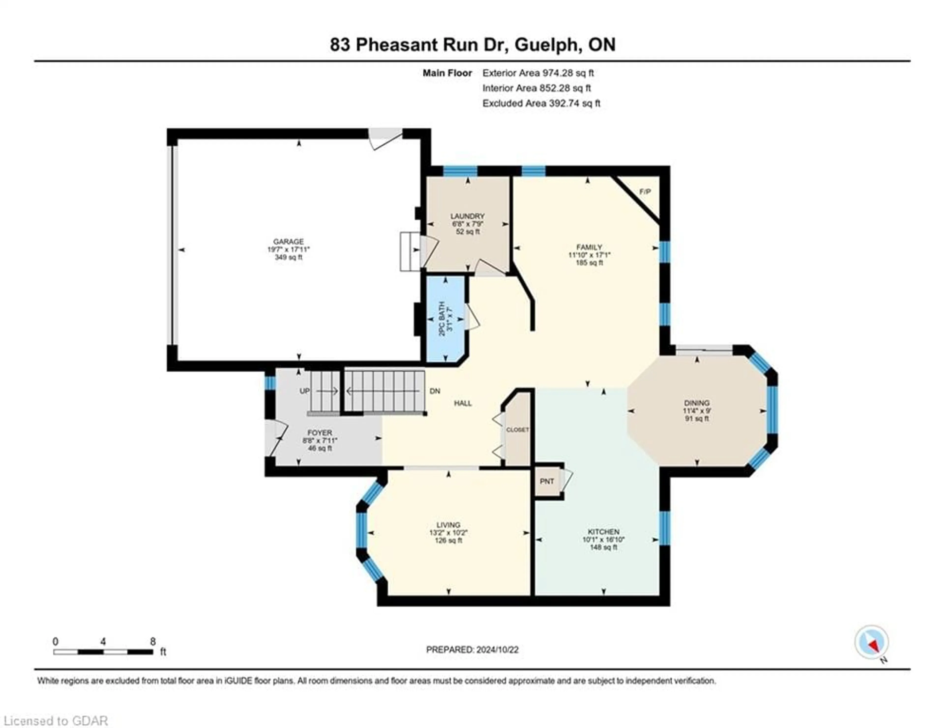 Floor plan for 83 Pheasant Run Dr, Guelph Ontario N1C 1E4