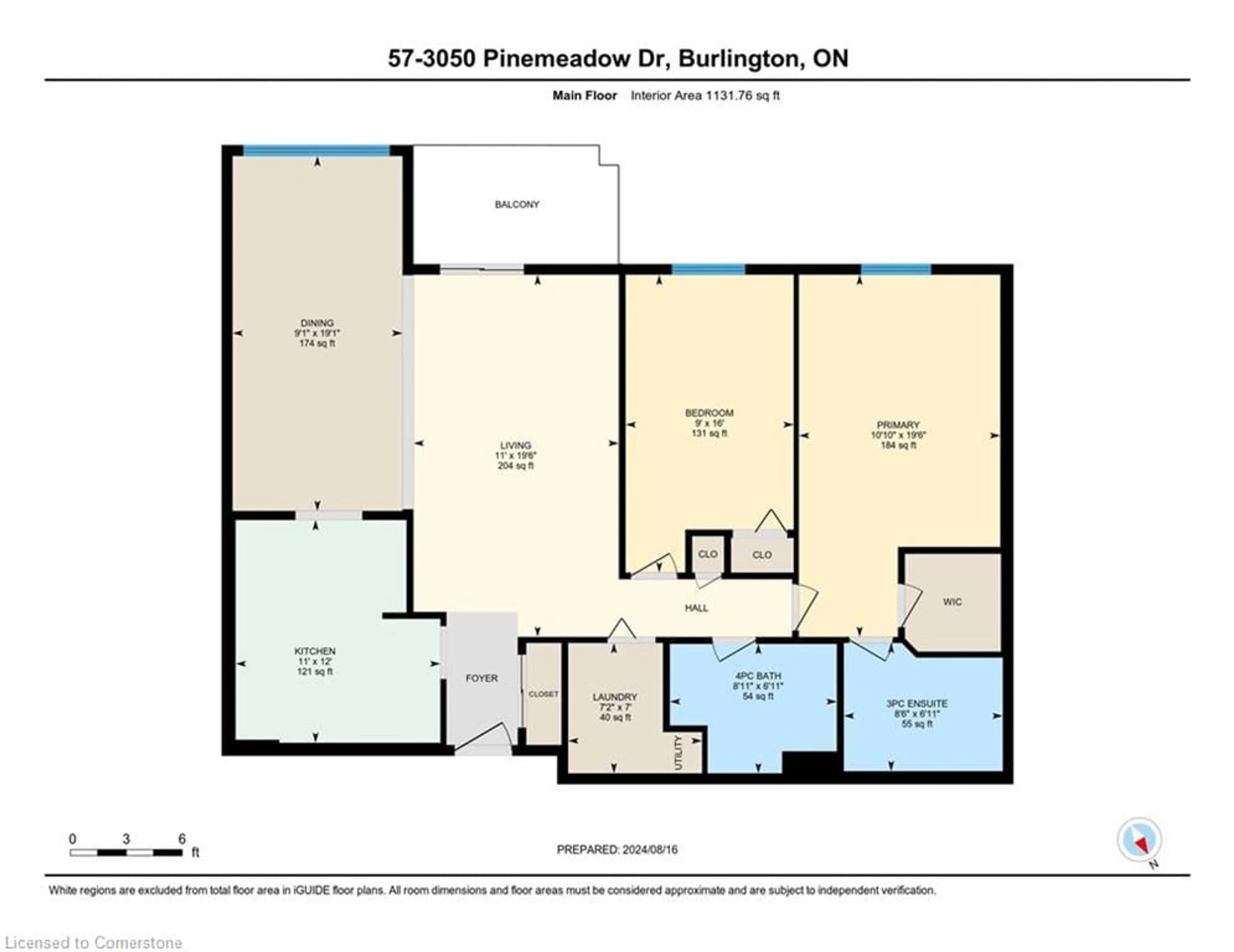 Floor plan for 3050 Pinemeadow Dr #56, Burlington Ontario L7M 3X5